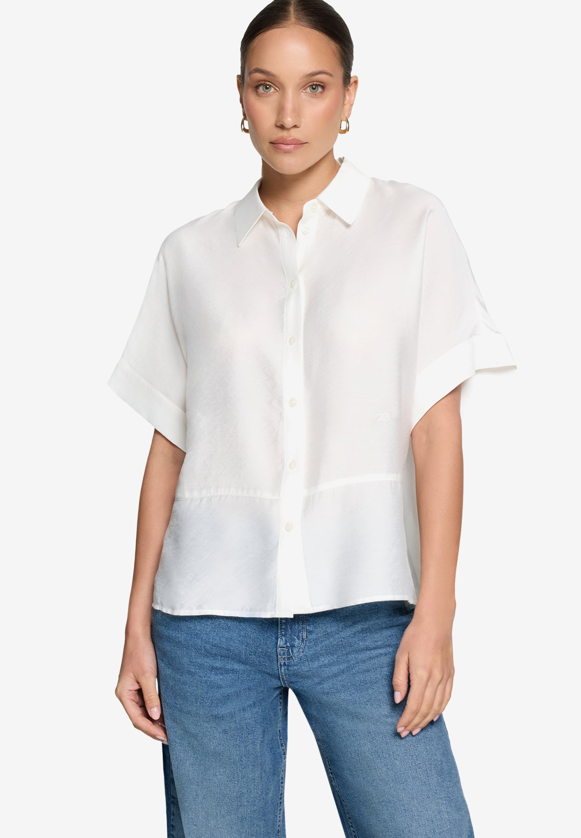 Zero Damen Blusen Offwhite