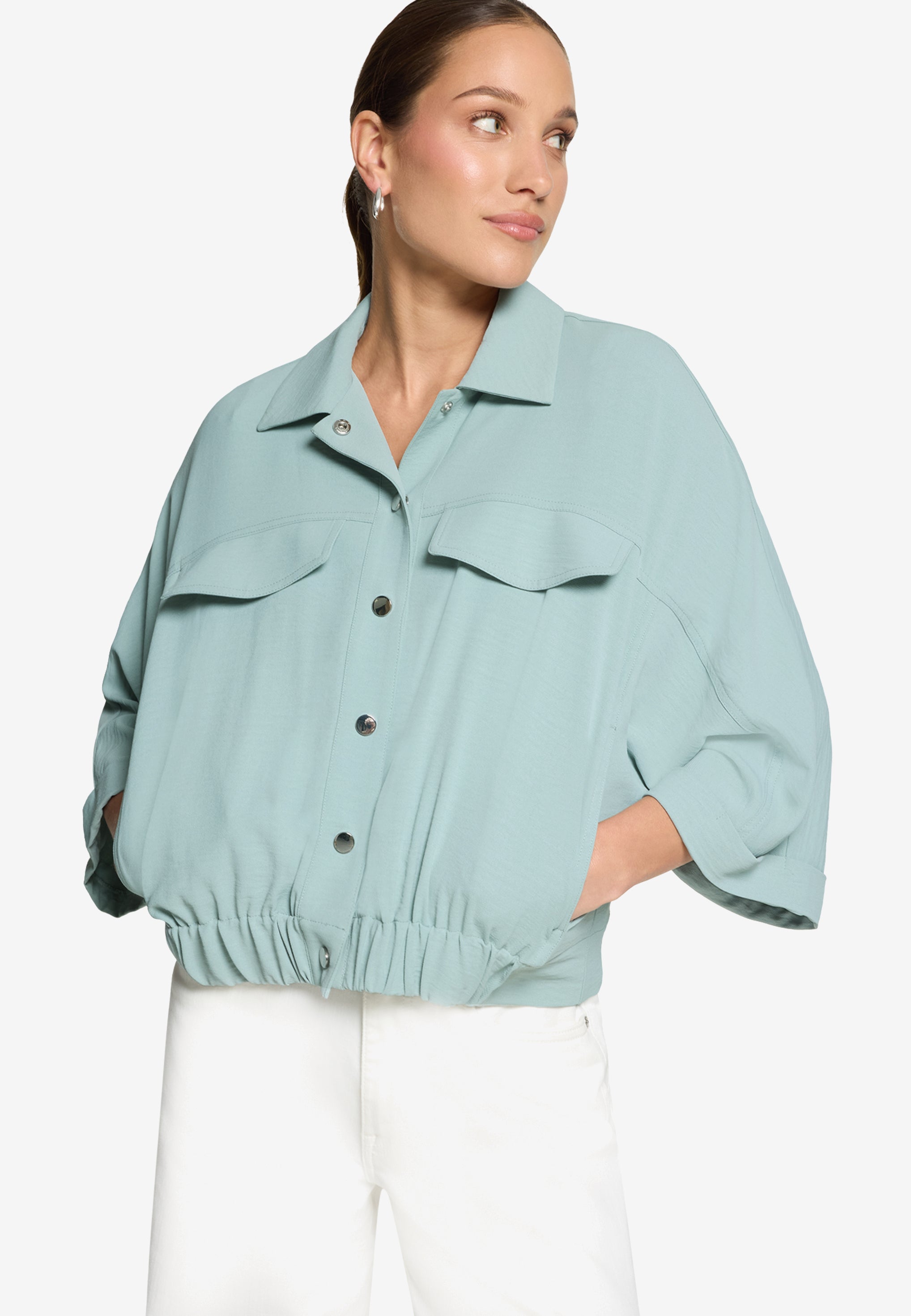 Zero Damen Blazer Silver Blue