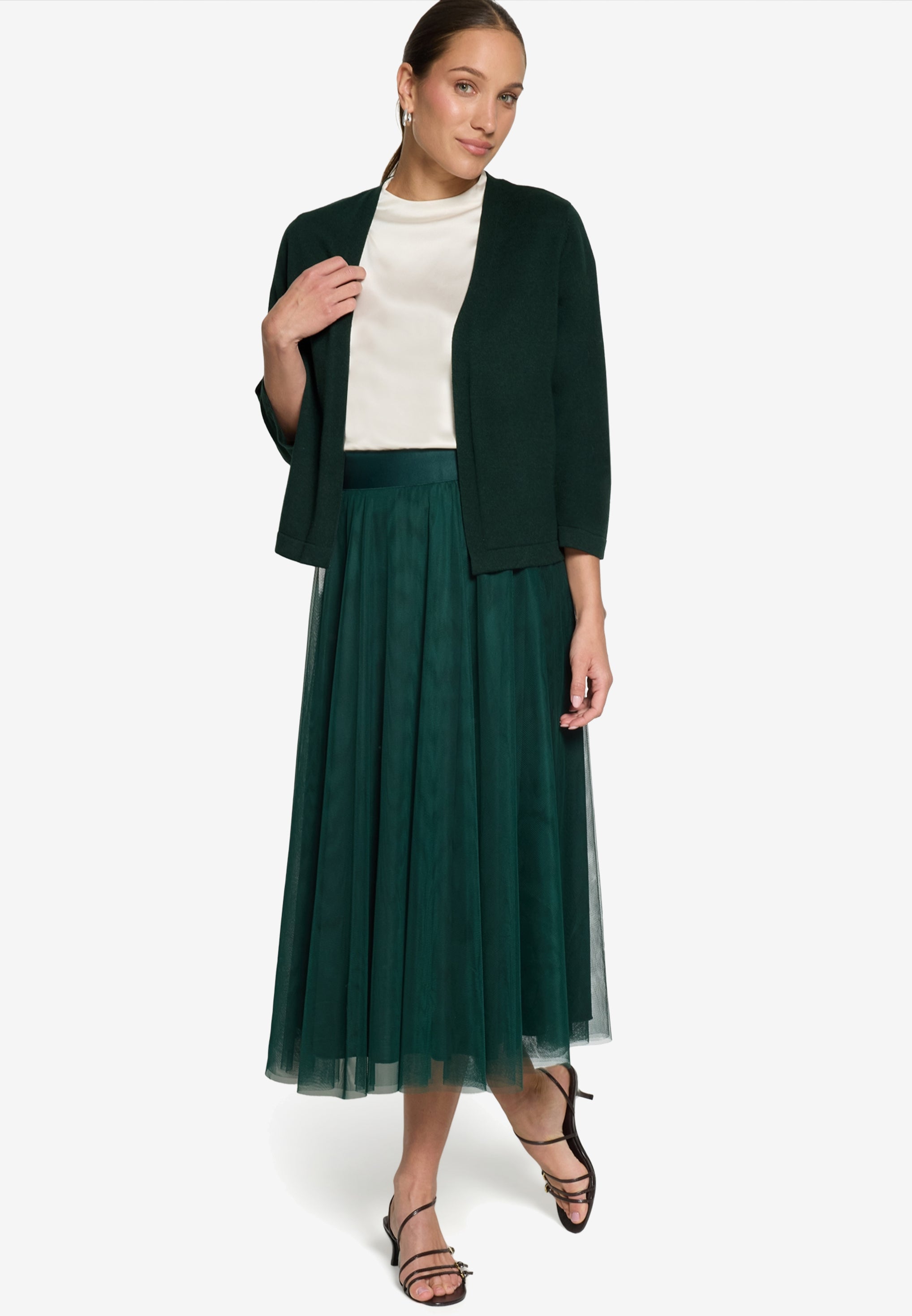 Zero Damen Strickjacken Green Forest