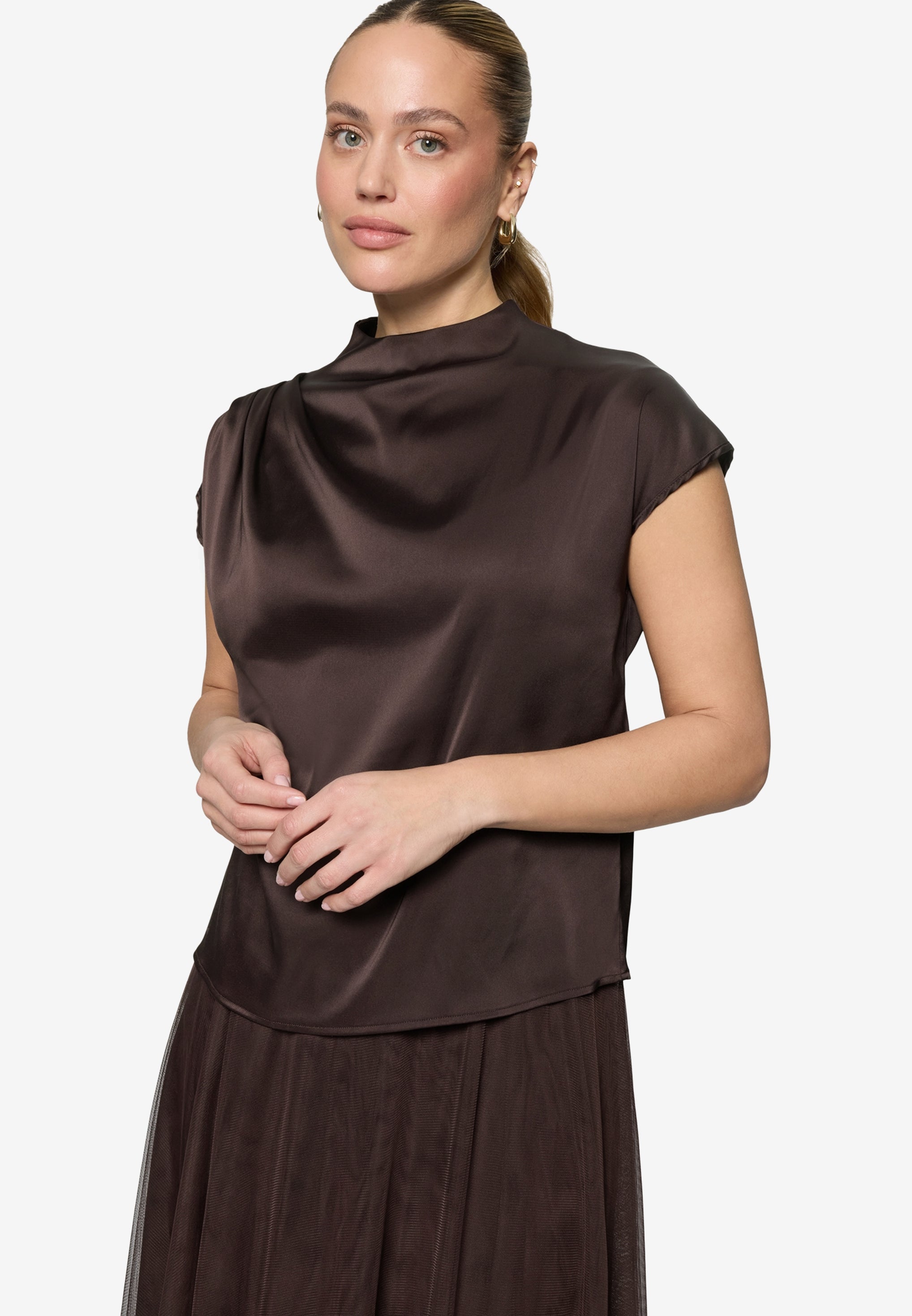 Zero Damen Blusen Chocolate Plum