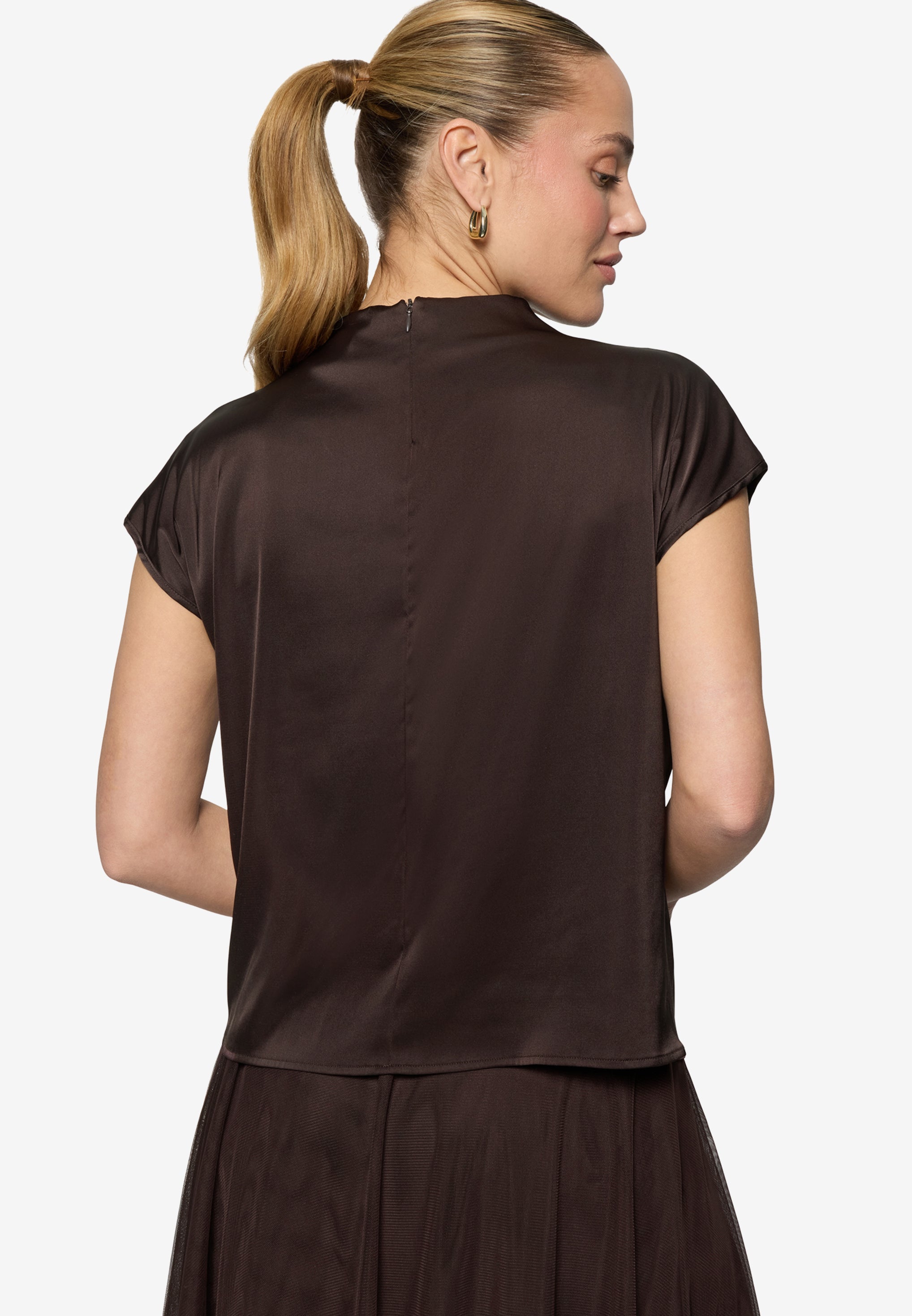 Zero Damen Blusen Chocolate Plum