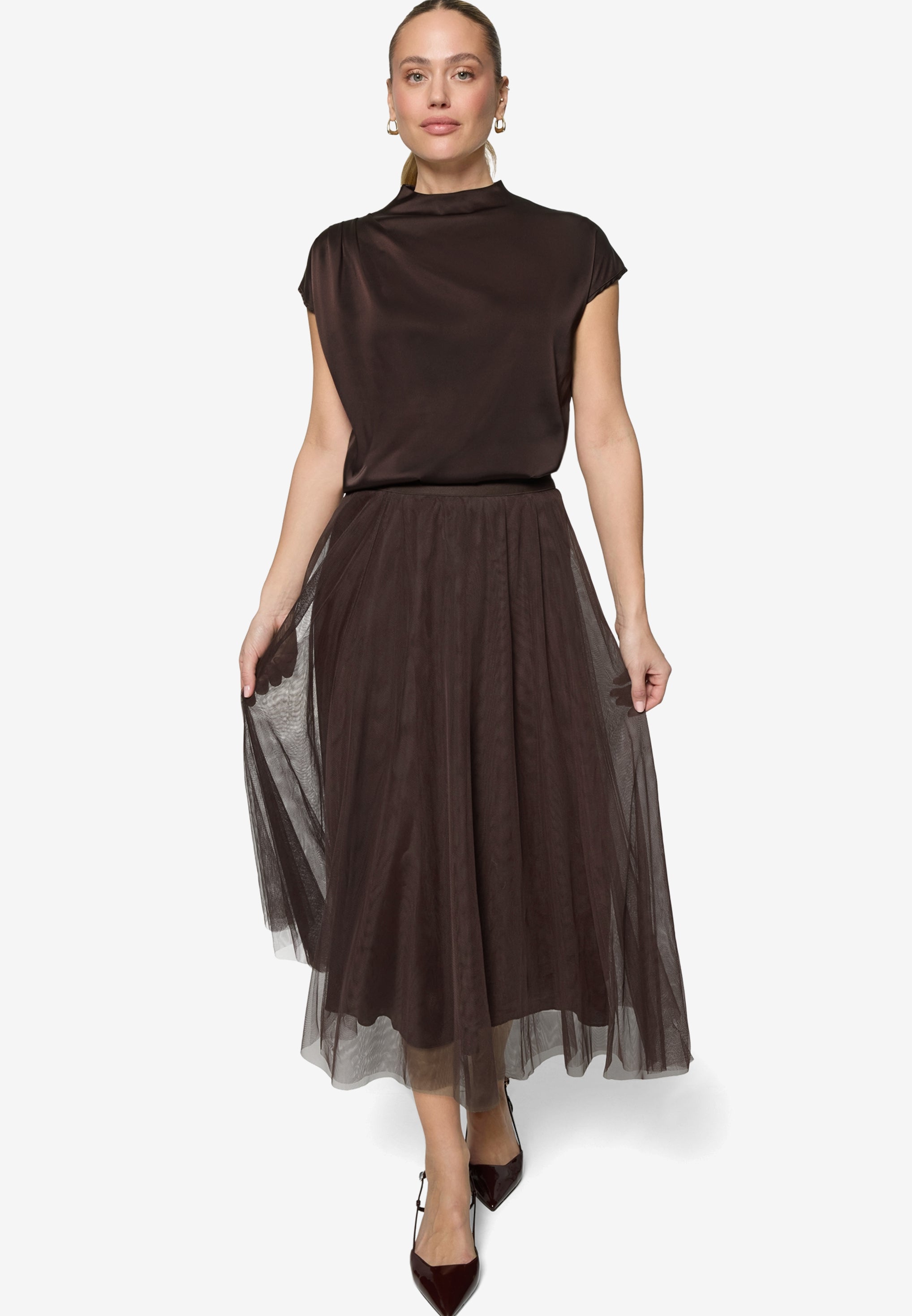 Zero Damen Blusen Chocolate Plum