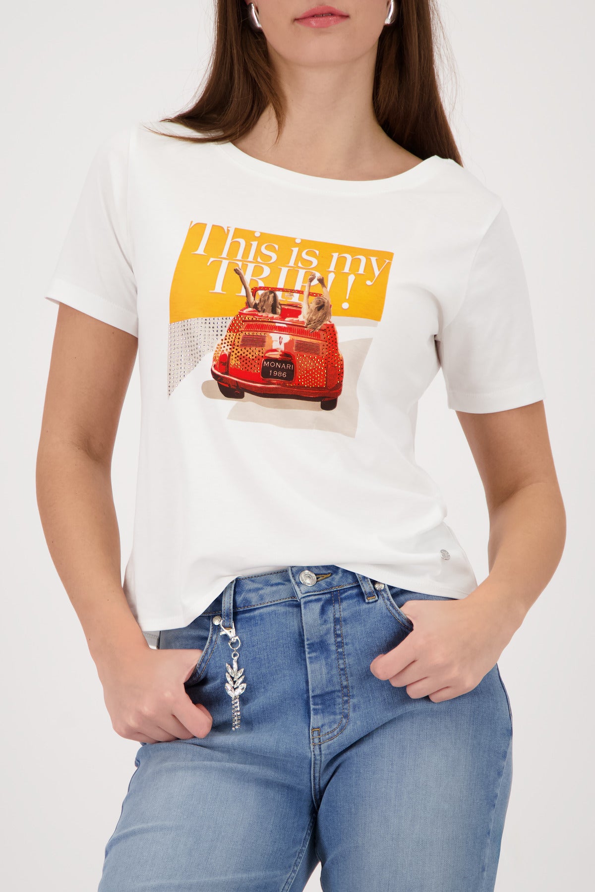 Monari Damen T-Shirts  Off-White