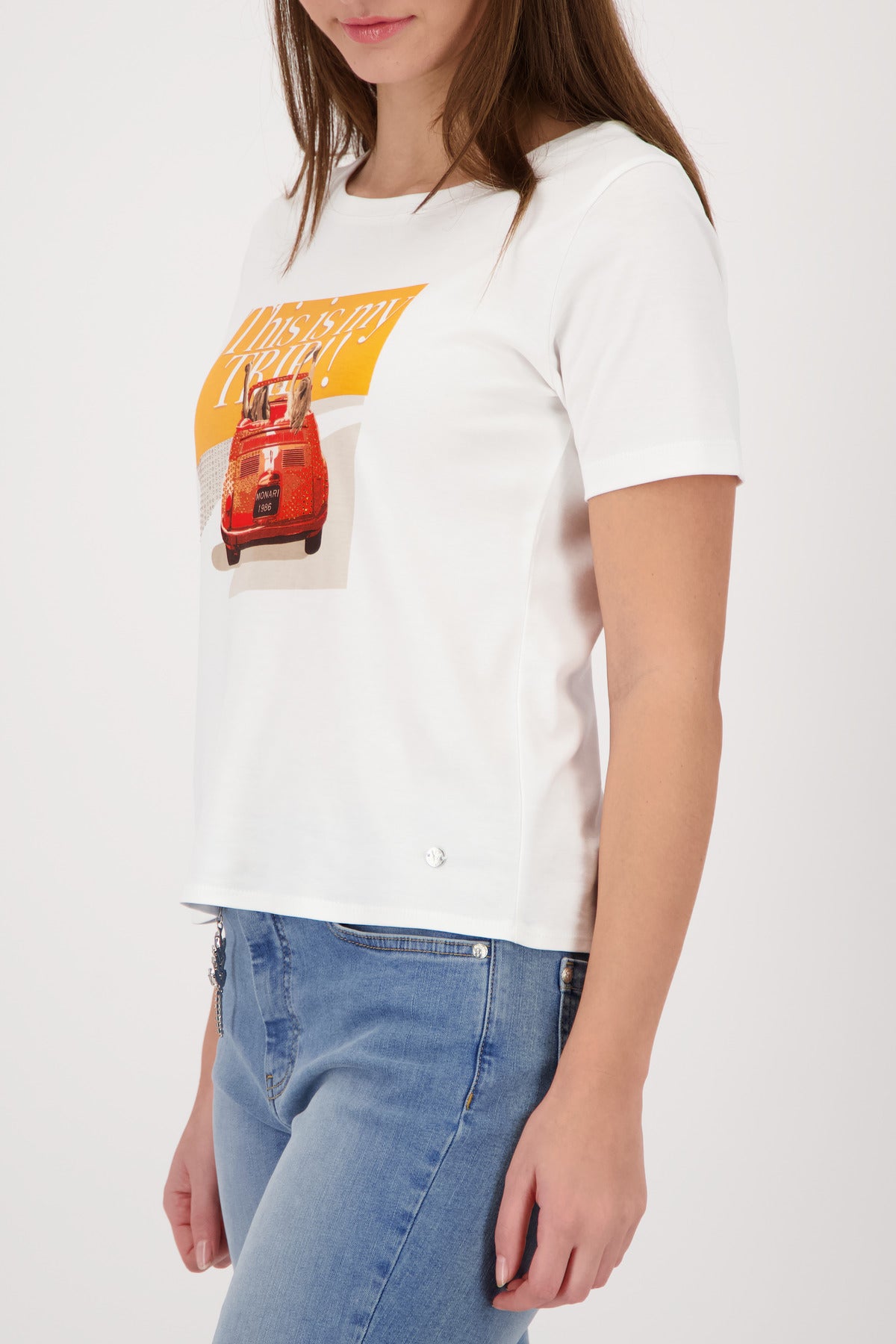 Monari Damen T-Shirts  Off-White