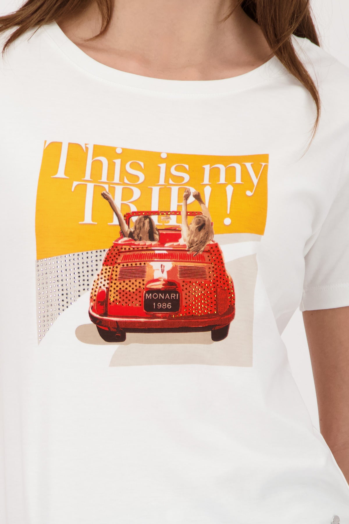 Monari Damen T-Shirts  Off-White