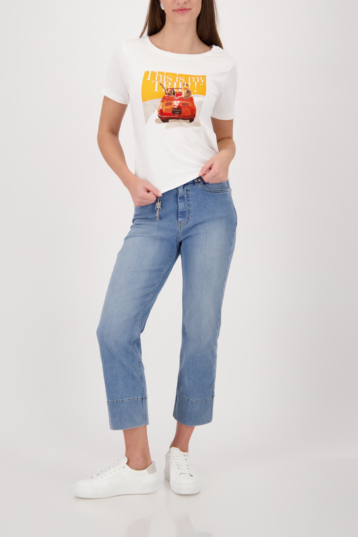 Monari Damen T-Shirts  Off-White