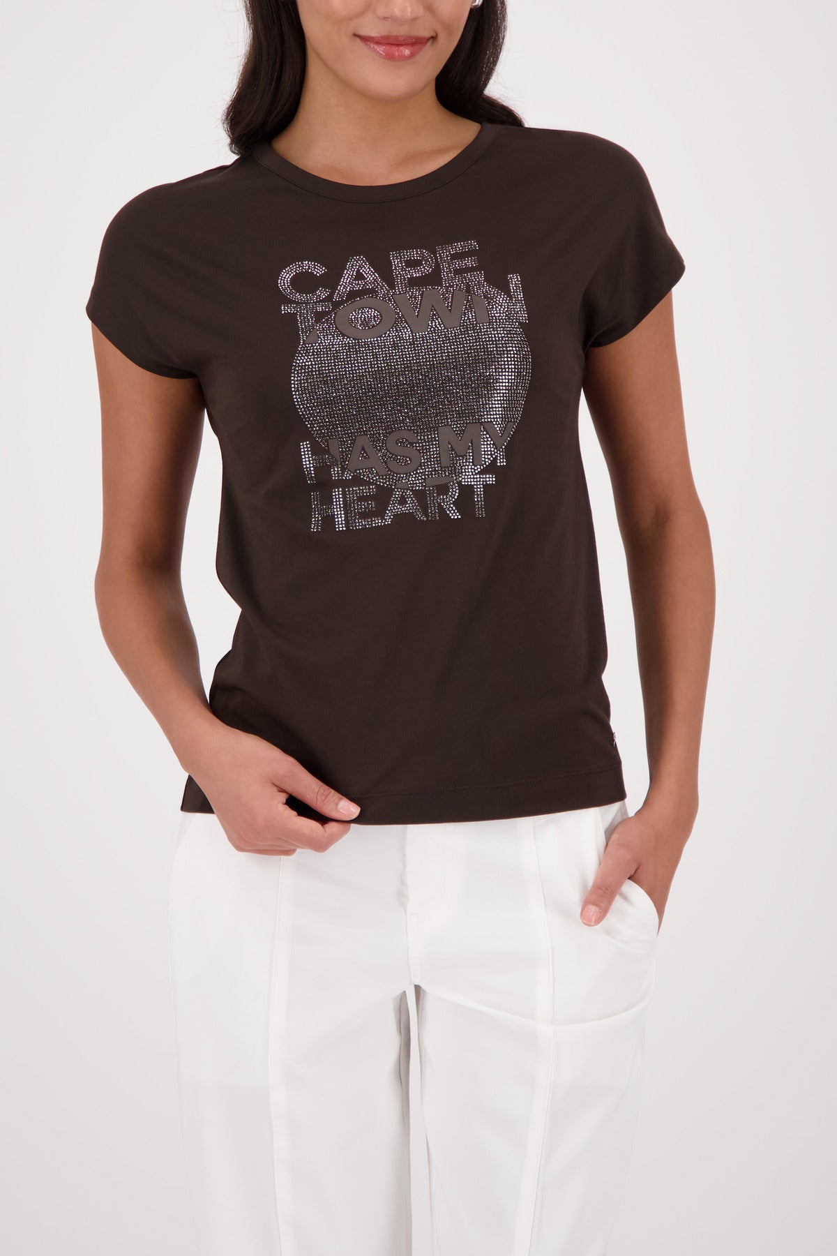 Monari Damen T-Shirts  Dark Chocol