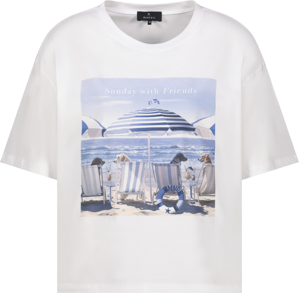 Monari Damen T-Shirts Cream