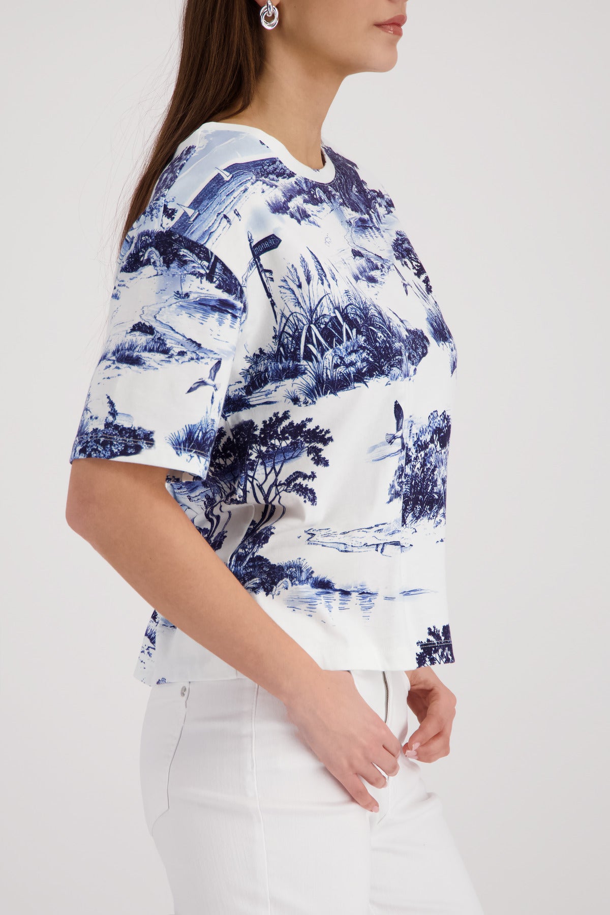 Monari Damen T-Shirts  Marine Gemu
