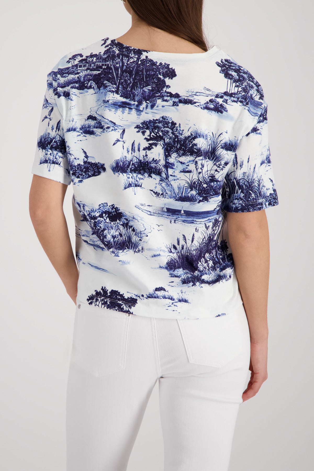 Monari Damen T-Shirts Marine Gemu