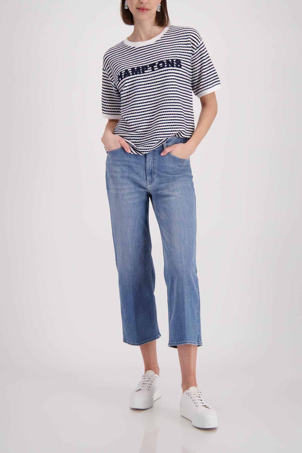 Monari Damen T-Shirts Marine Ring