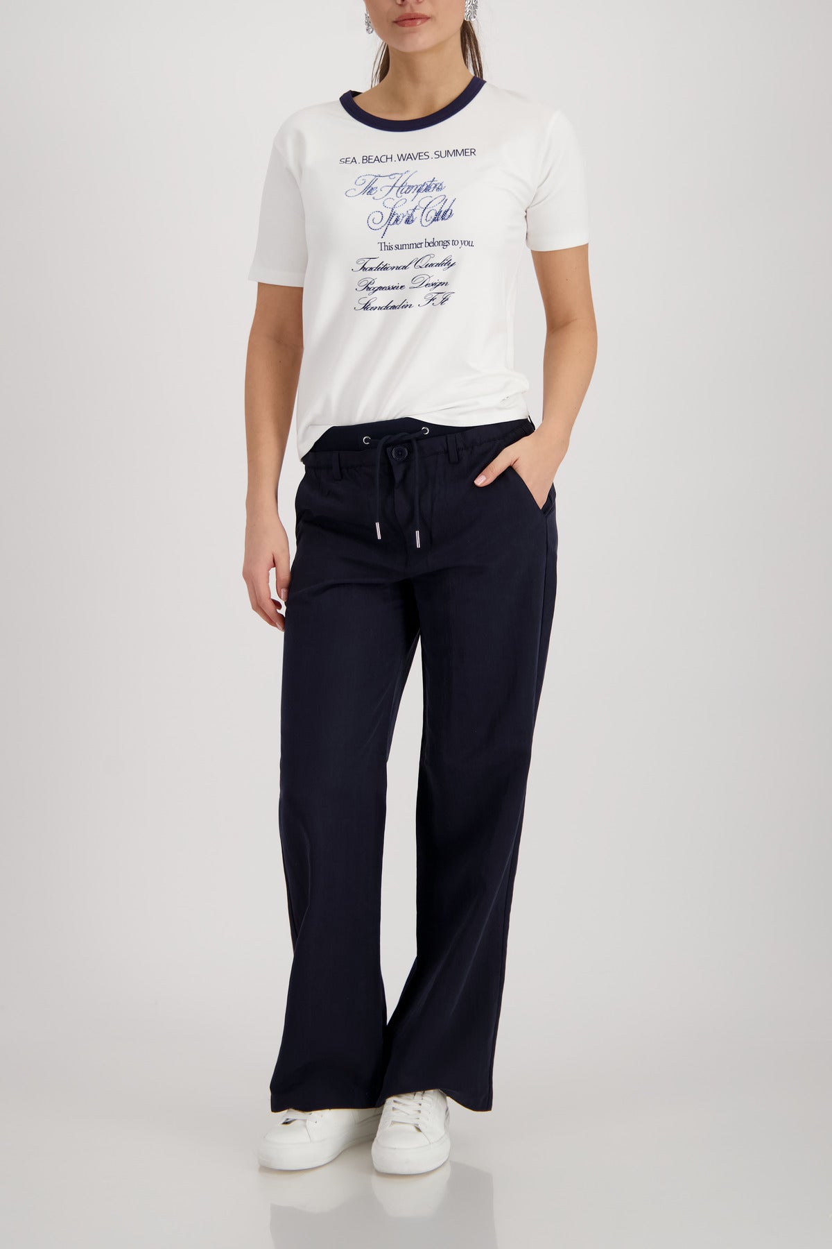 Monari Damen T-Shirts  Marine