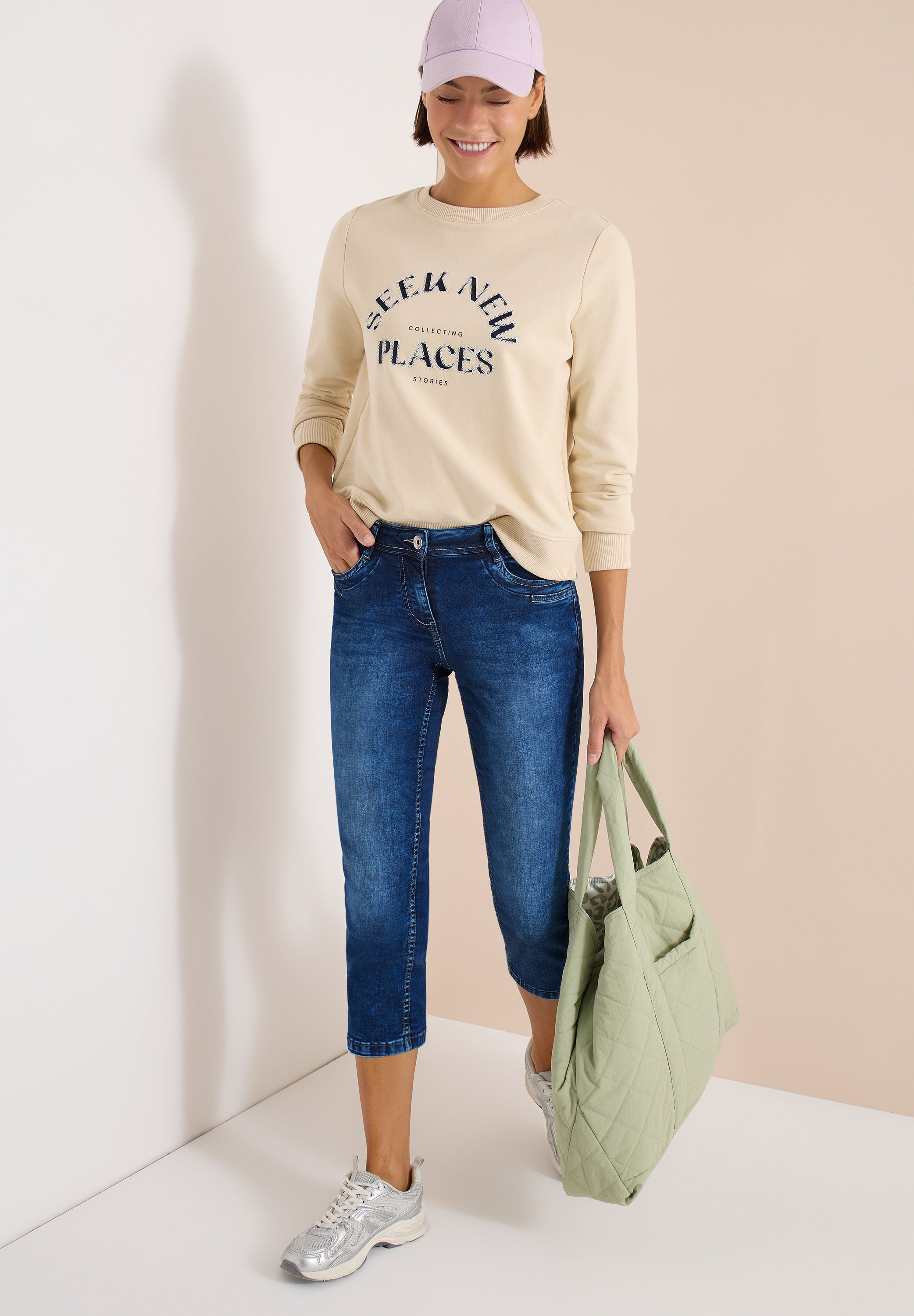 Cecil Damen Hosen  Mid Blue