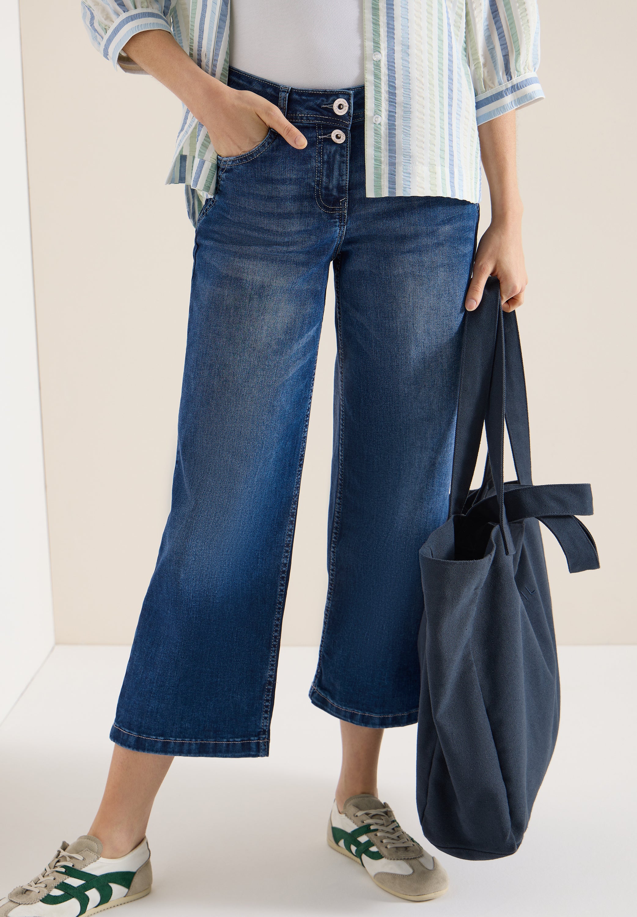 Cecil Damen Hosen Mid Blue