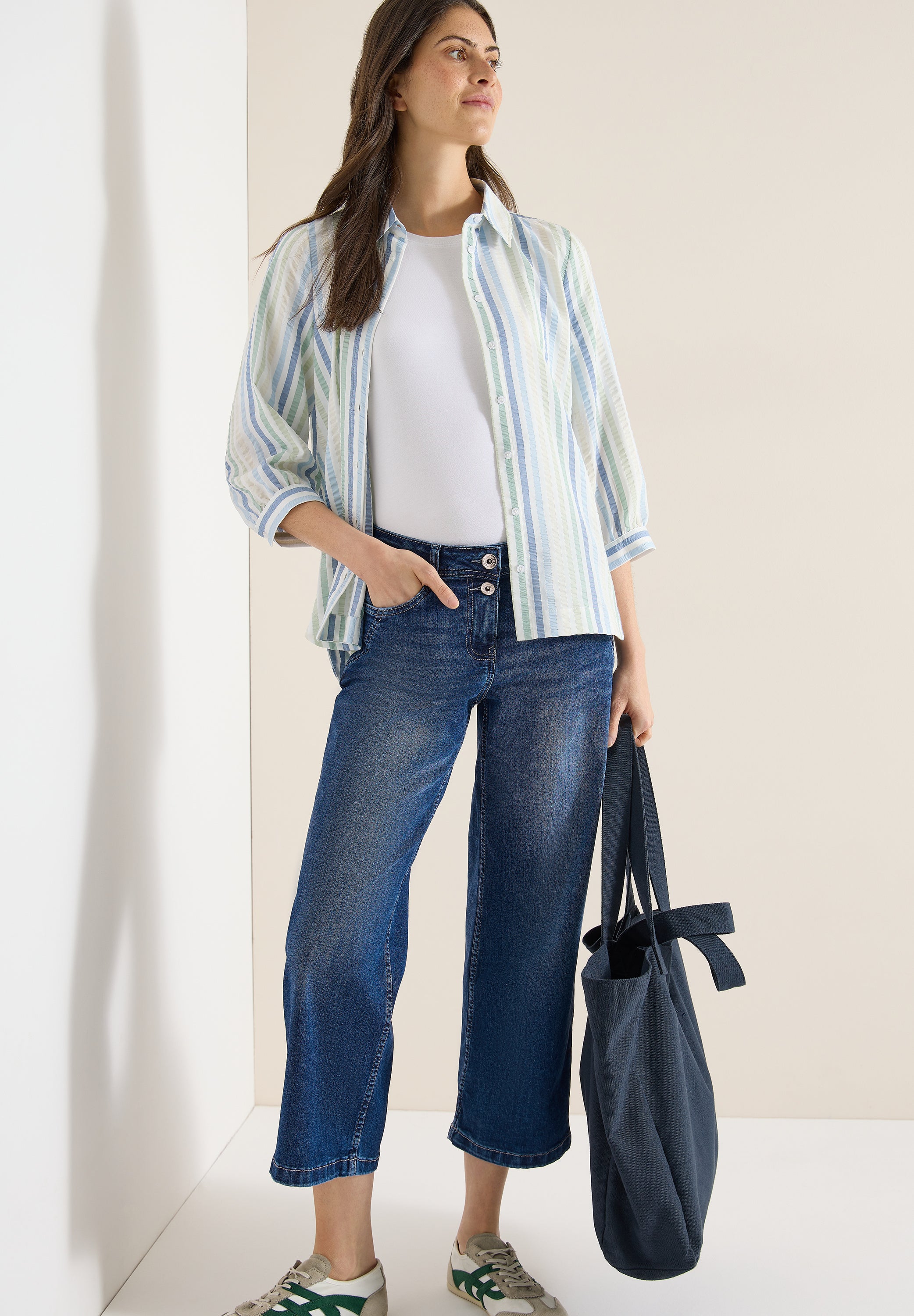 Cecil Damen Hosen  Mid Blue