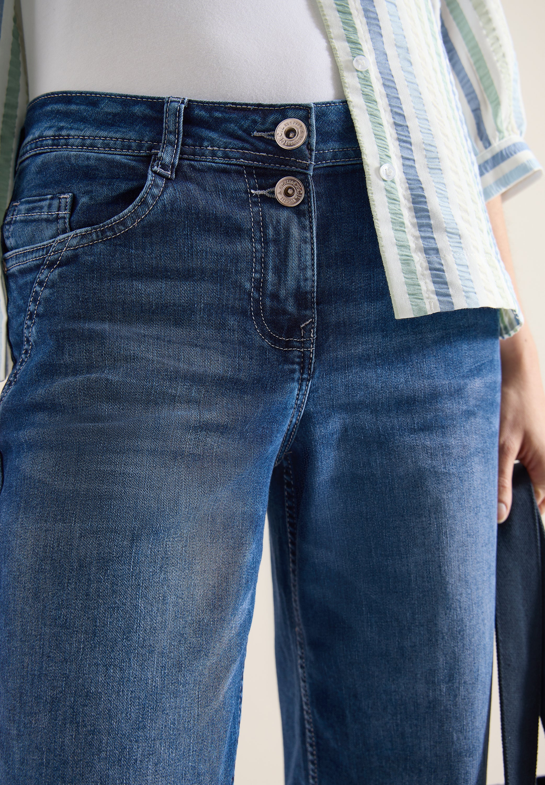 Cecil Damen Hosen  Mid Blue
