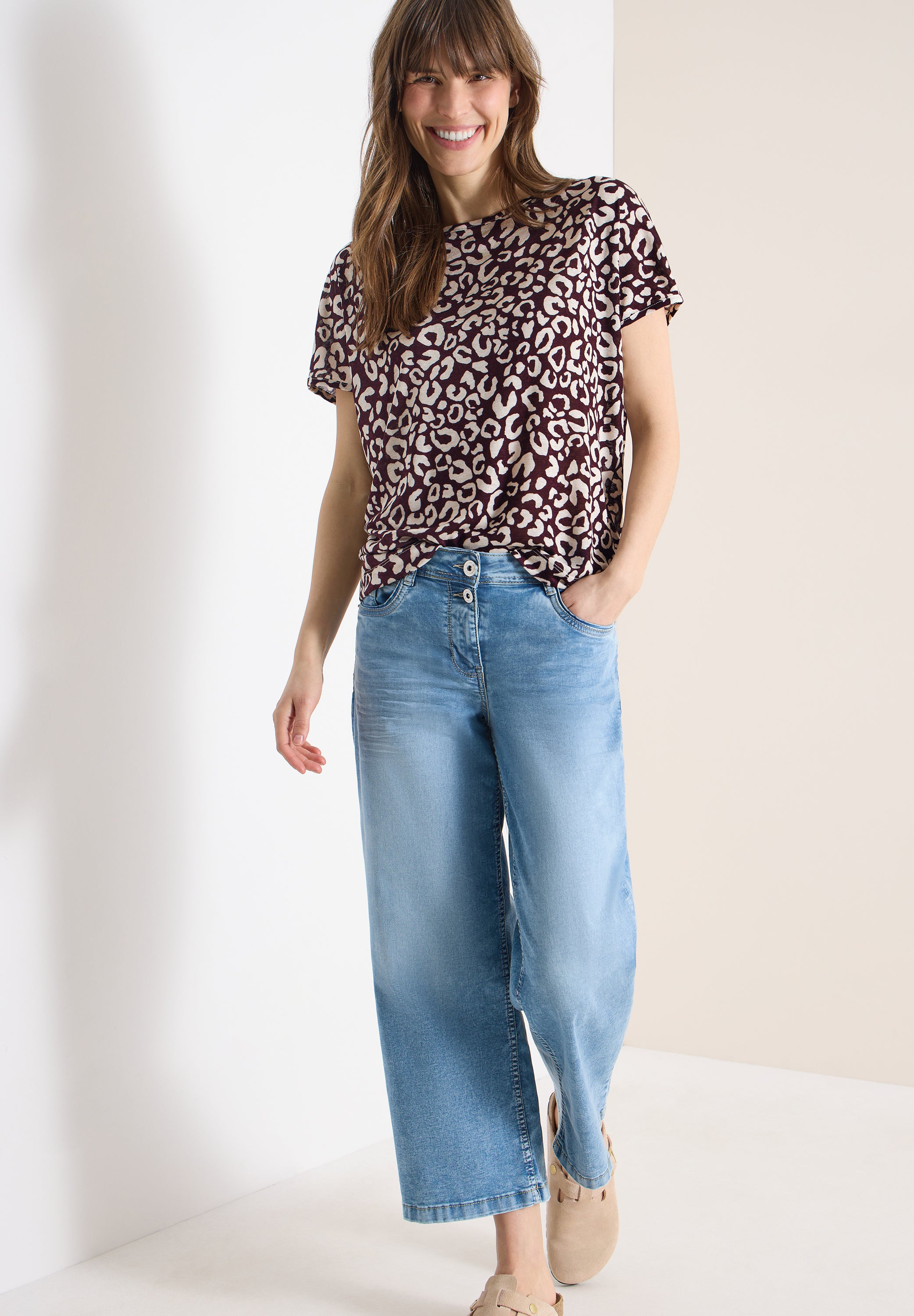 Cecil Damen T-Shirts Rich Burg