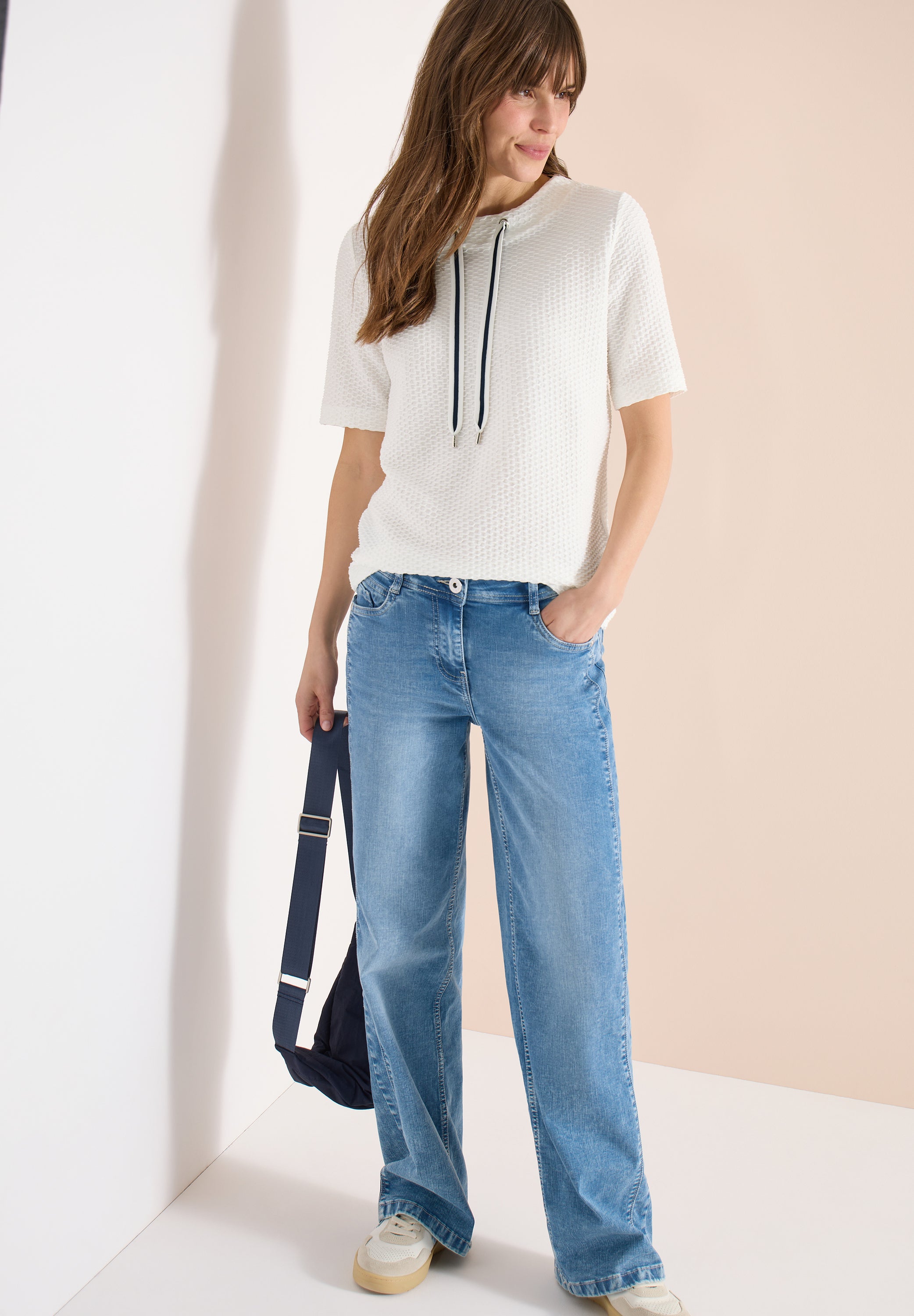 Cecil Damen T-Shirts  Vanilla W