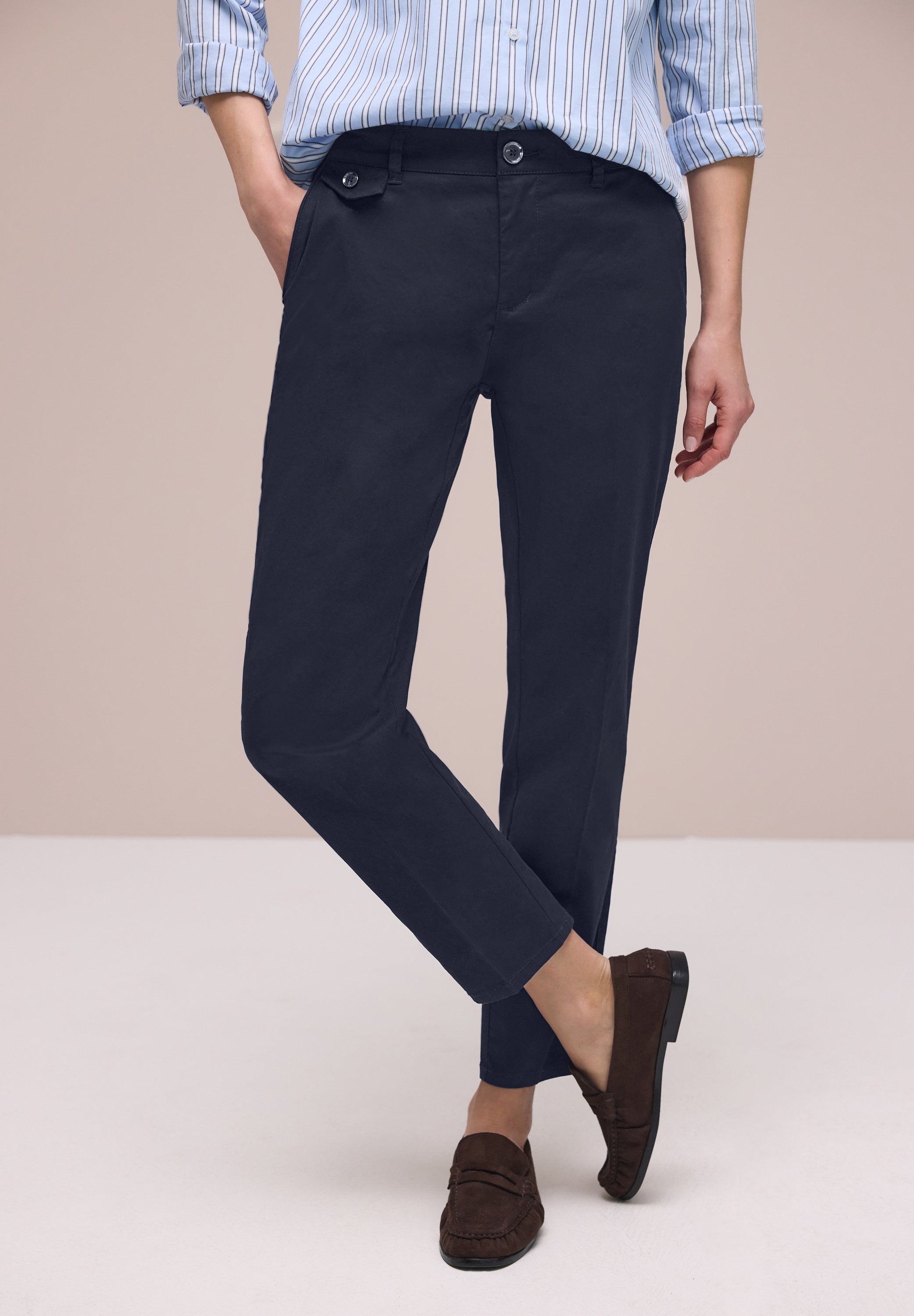 Street One Damen Hosen Deep Blue
