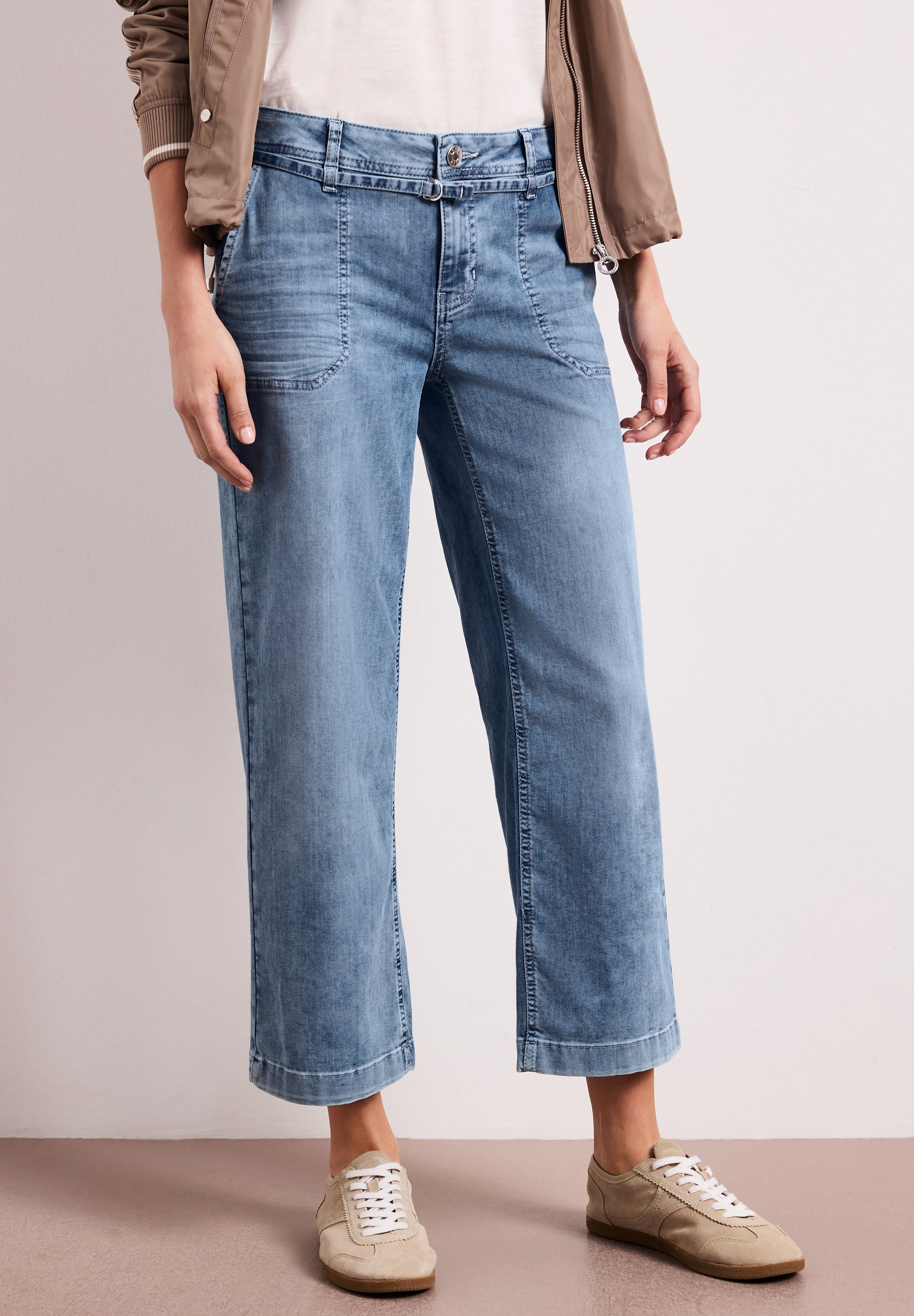Street One Damen Hosen Mid Blue