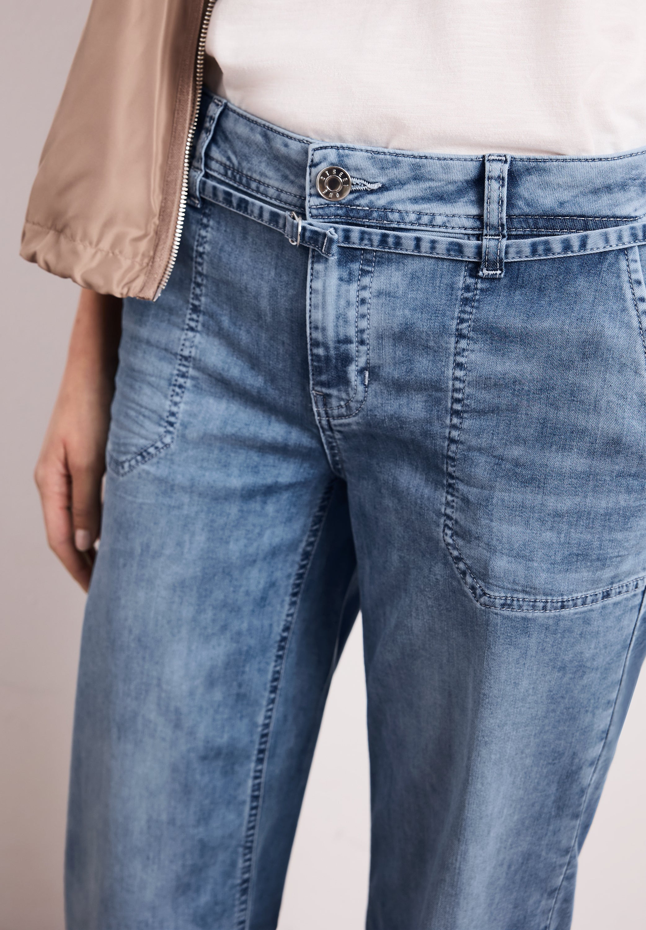 Street One Damen Hosen  Mid Blue