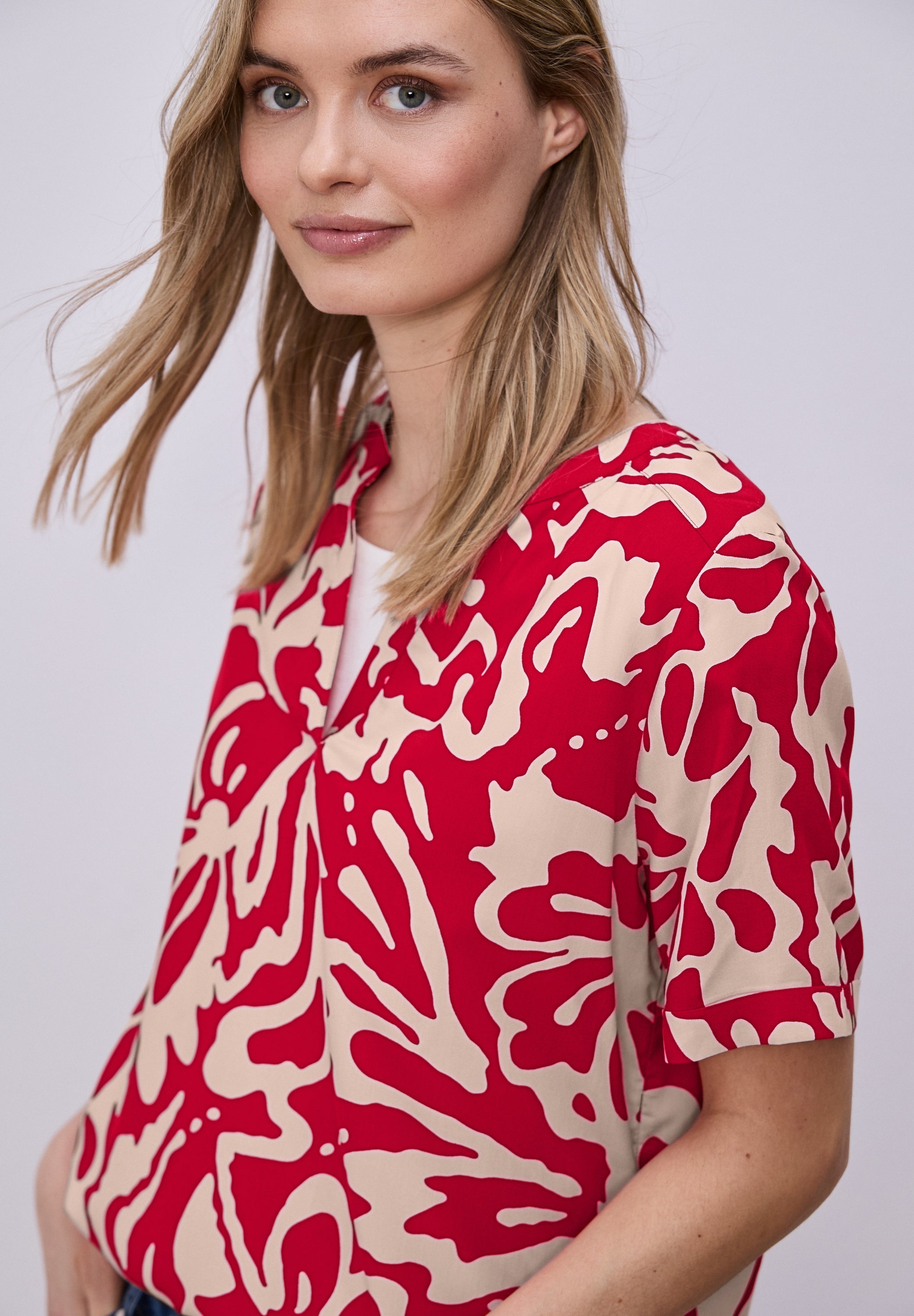 Street One Damen Blusen Salsa Red
