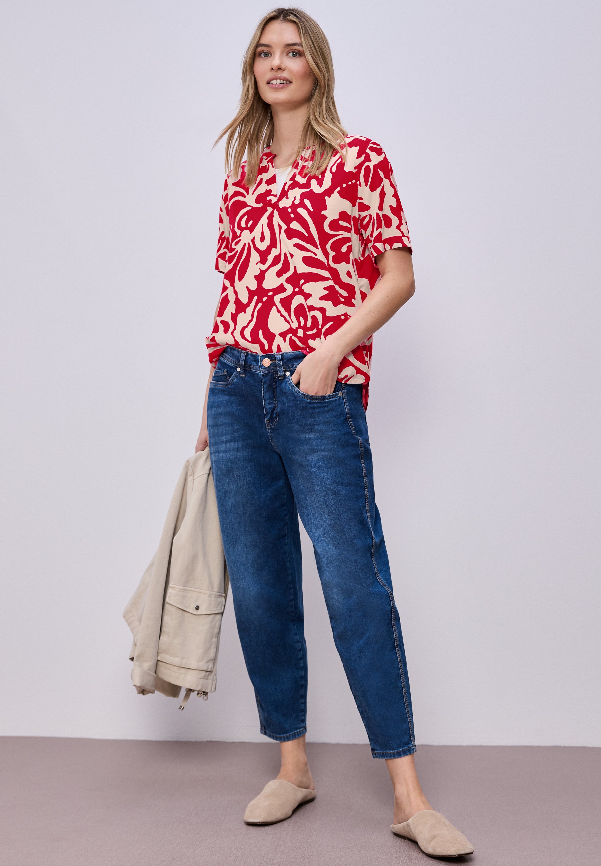 Street One Damen Blusen  Salsa Red