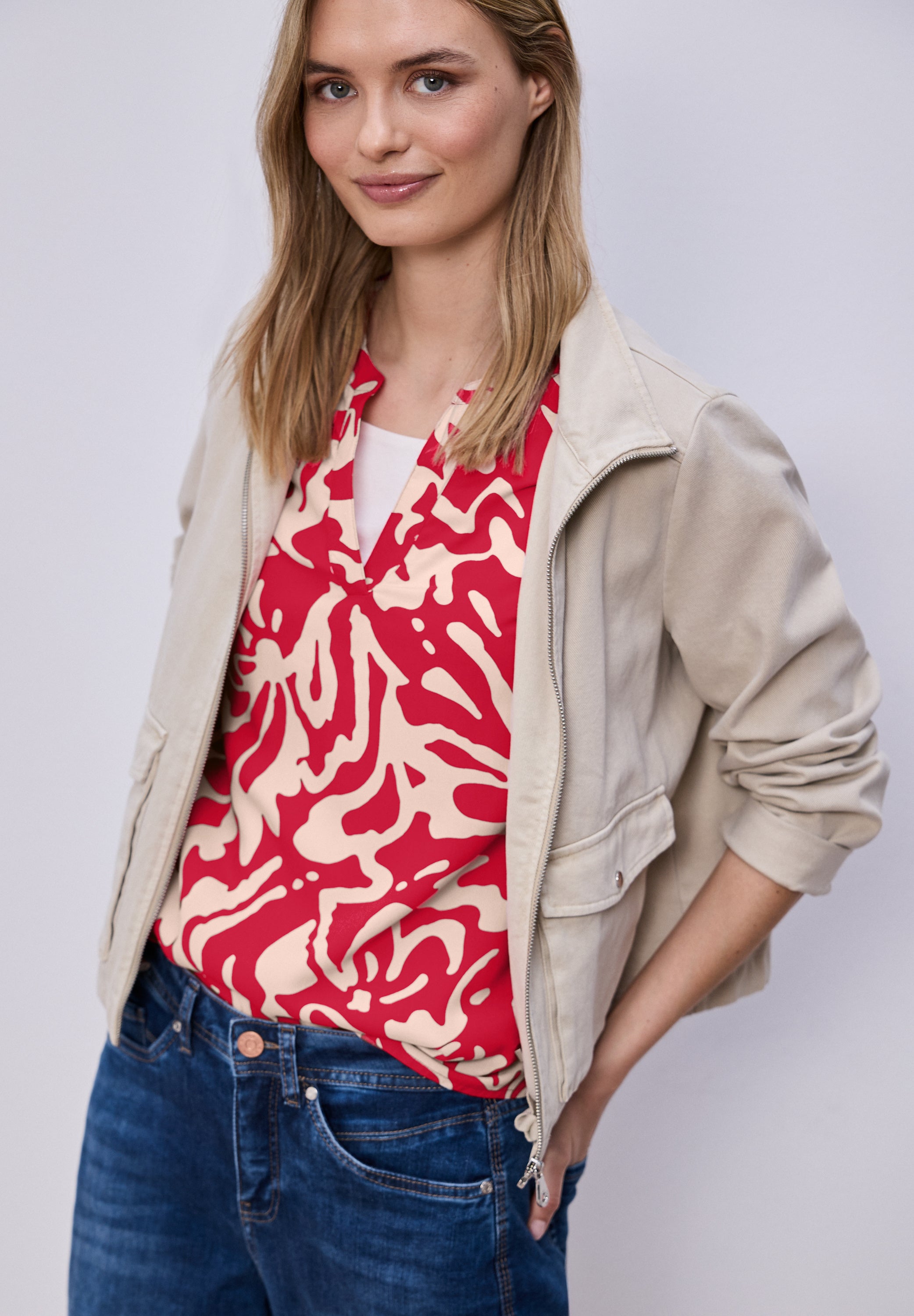 Street One Damen Blusen  Salsa Red