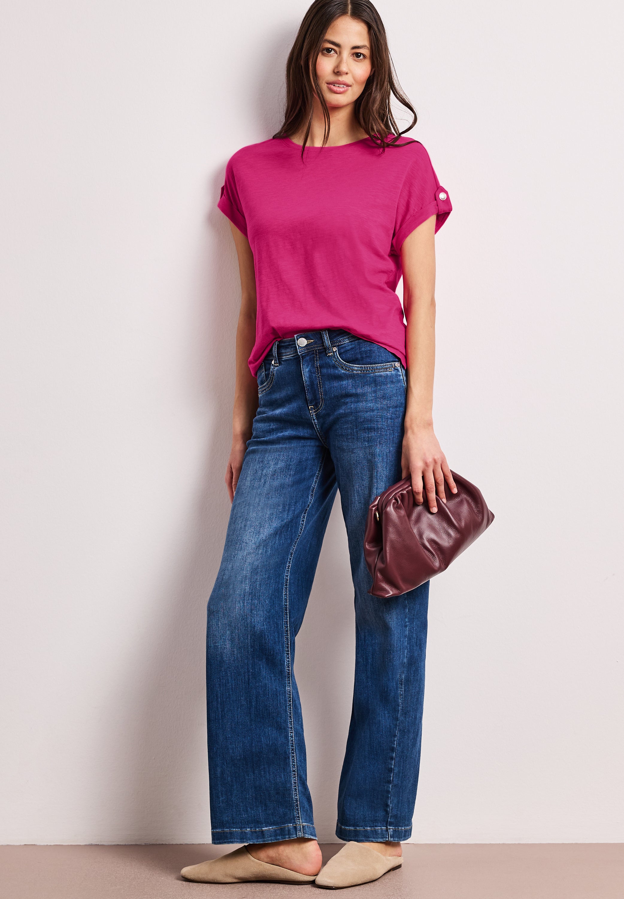 Street One Damen T-Shirts Magenta D
