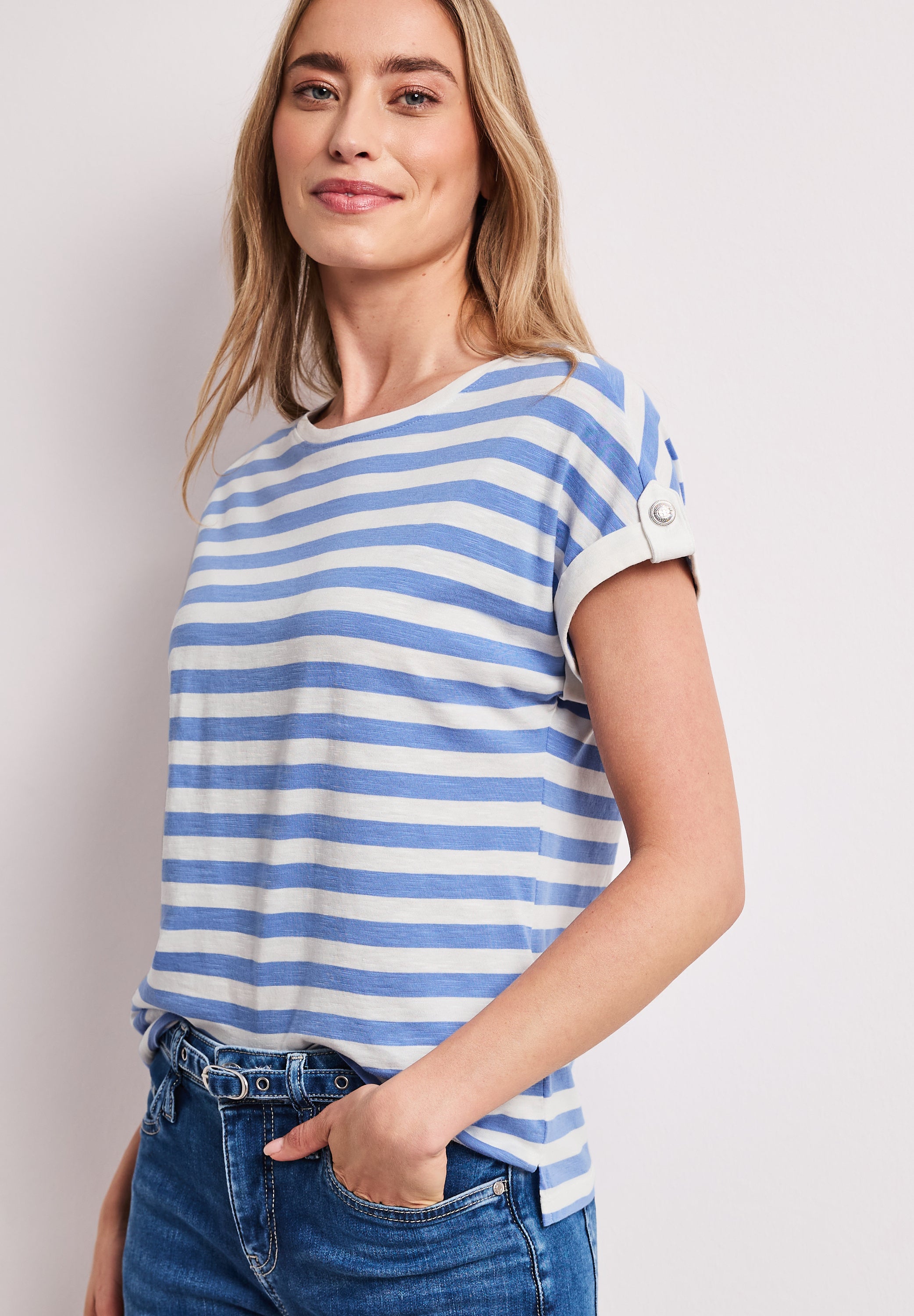 Street One Damen T-Shirts  Drift Blu