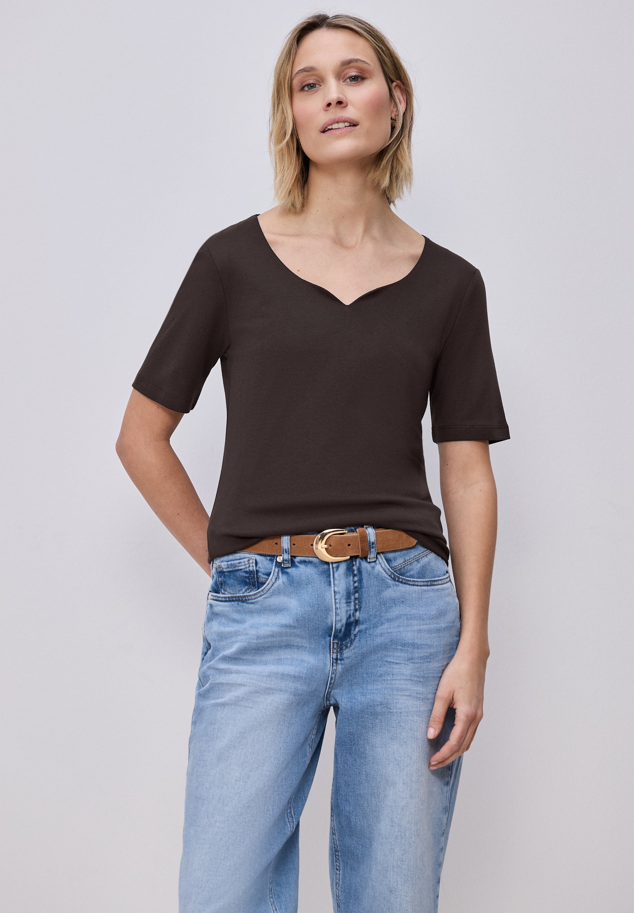 Street One Damen T-Shirts Espresso