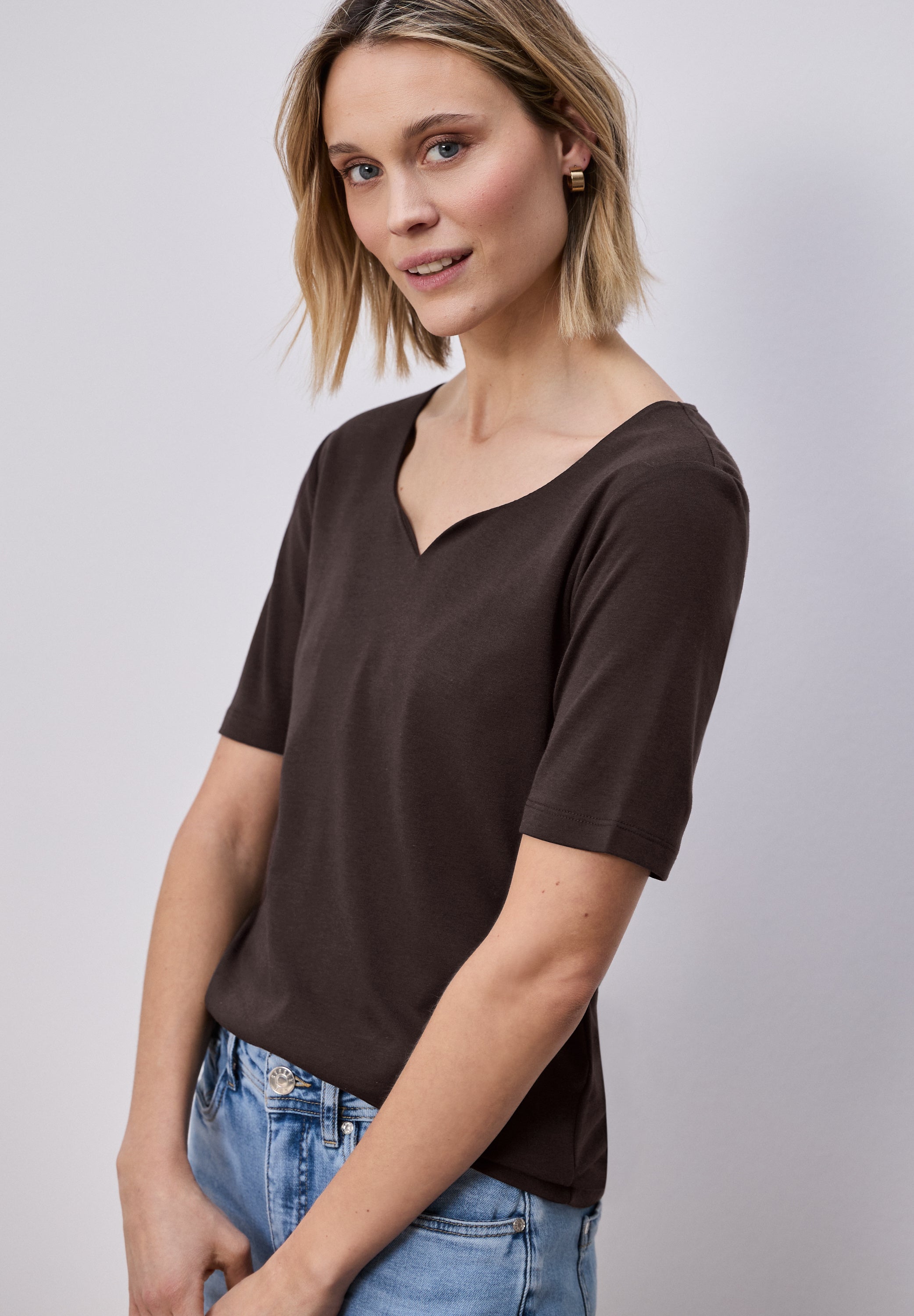 Street One Damen T-Shirts  Espresso