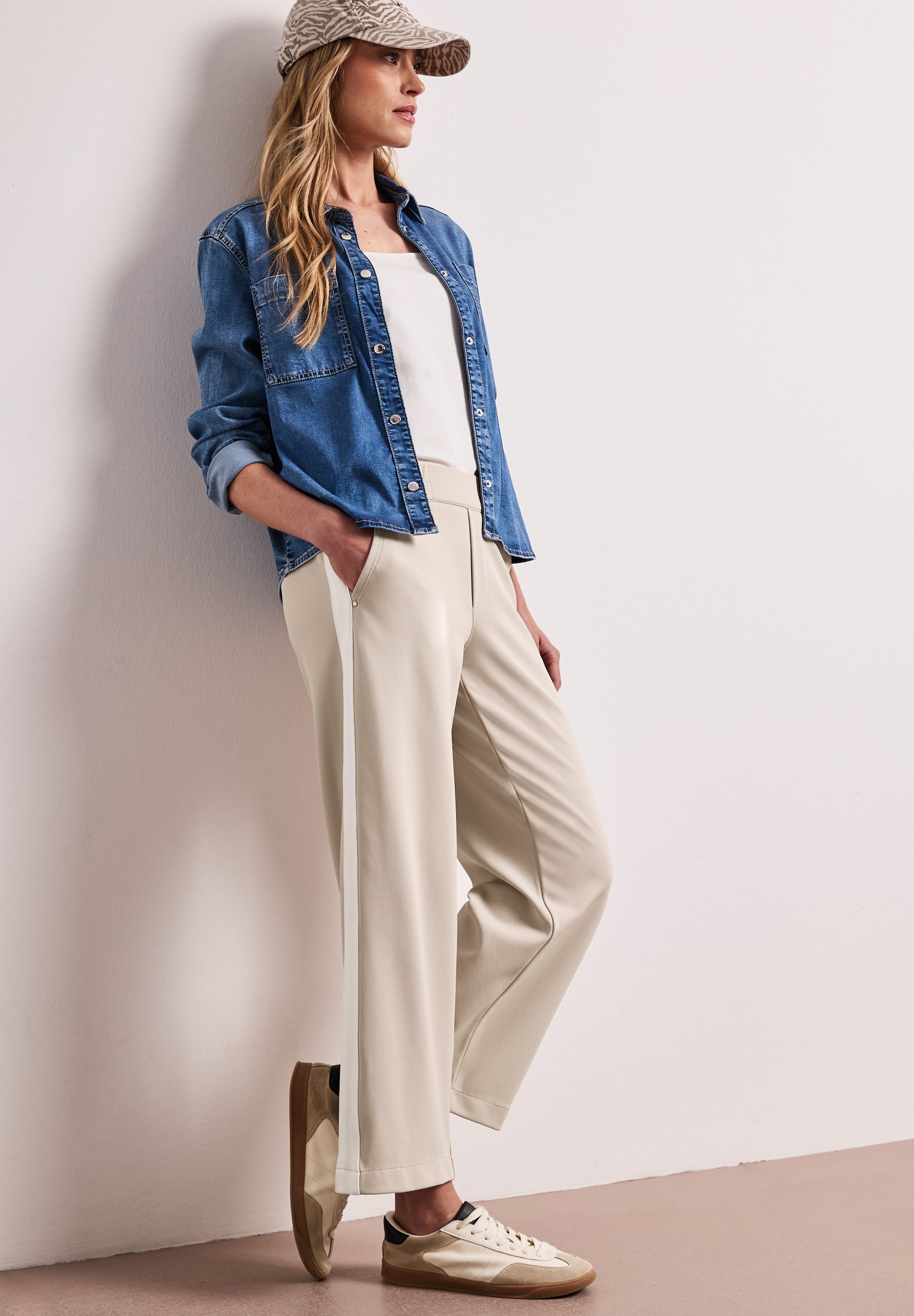 Street One Damen Hosen  Clay Sand