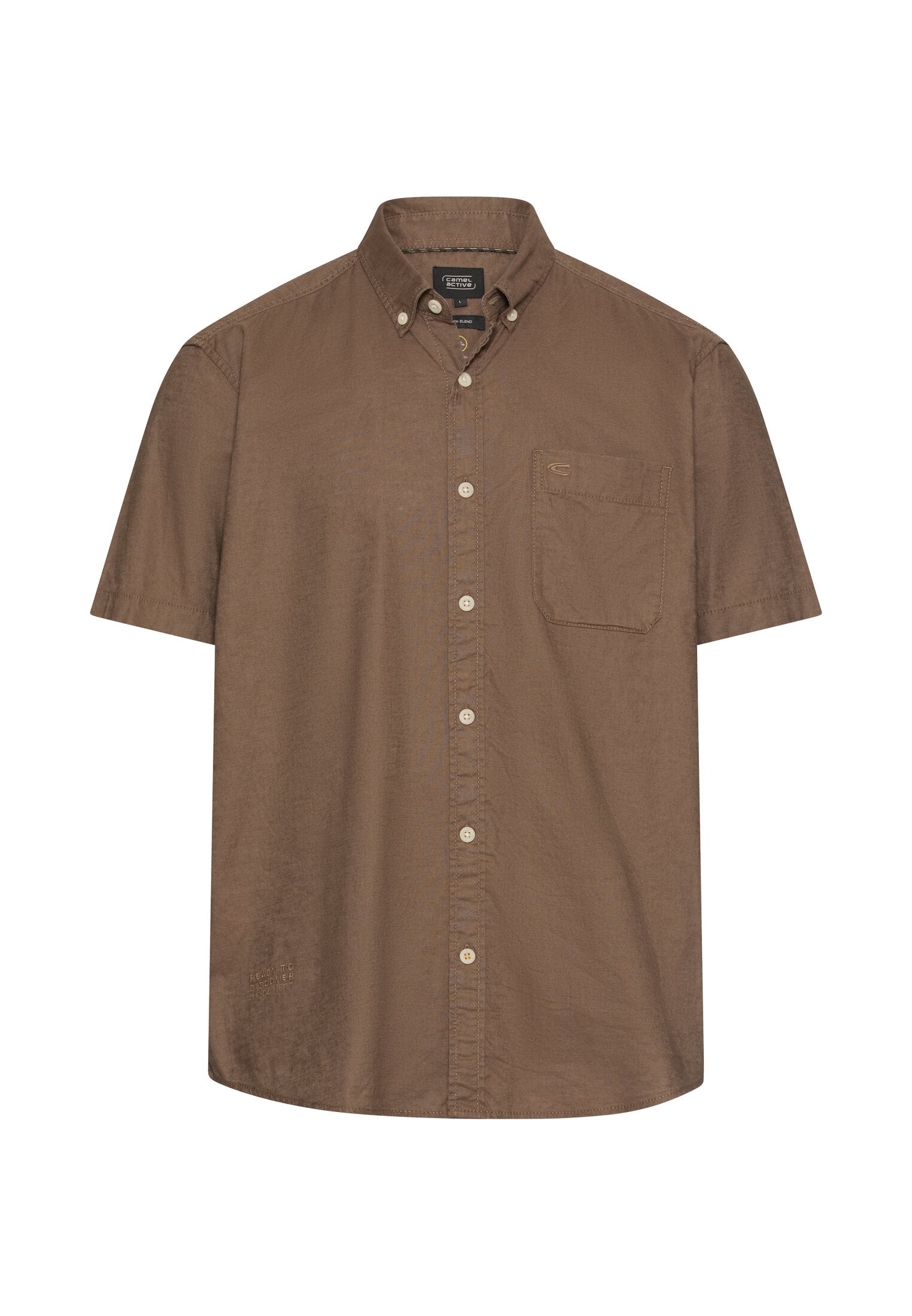 Camel active Herren Hemden kurz  Mud Brown