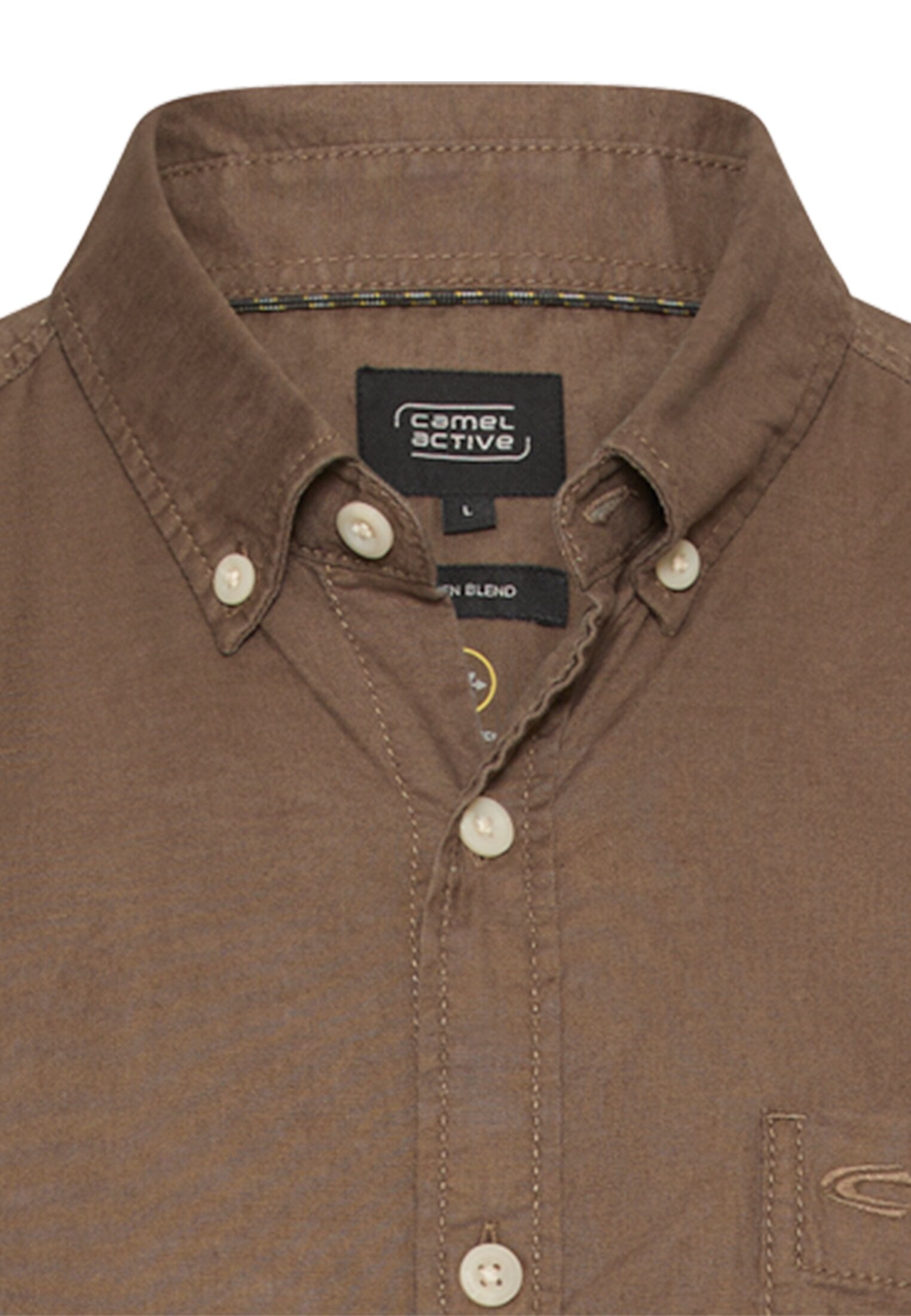 Camel active Herren Hemden kurz  Mud Brown