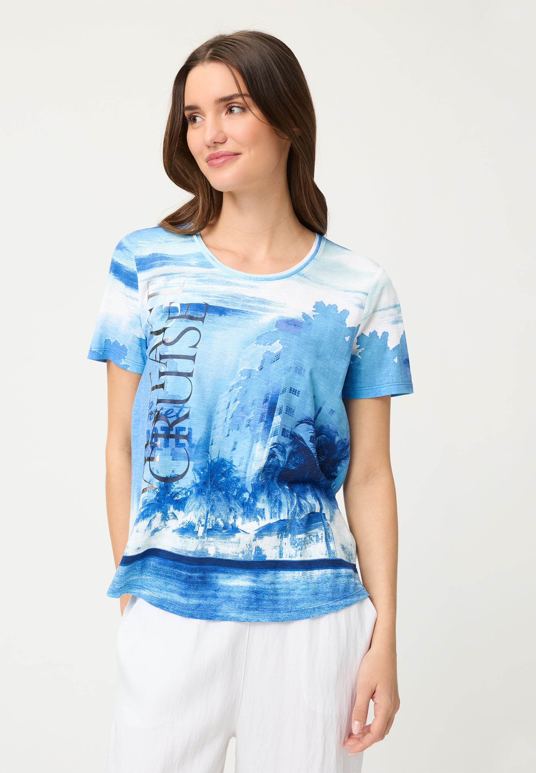Olsen Damen T-Shirts  Bay Blue