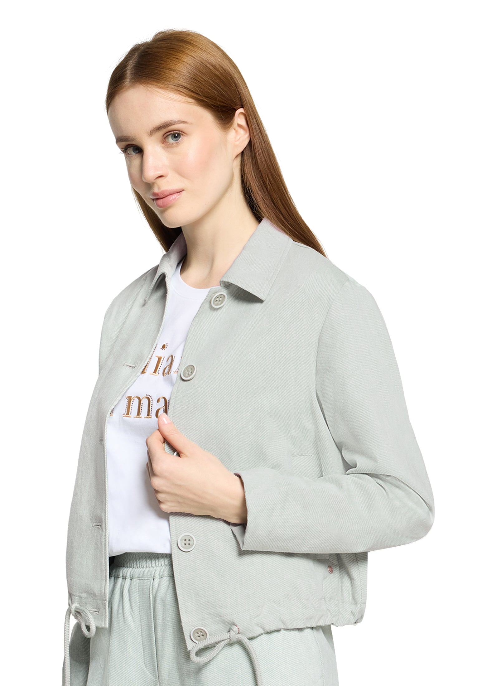 Betty & Co Damen Blazer Green/Cream