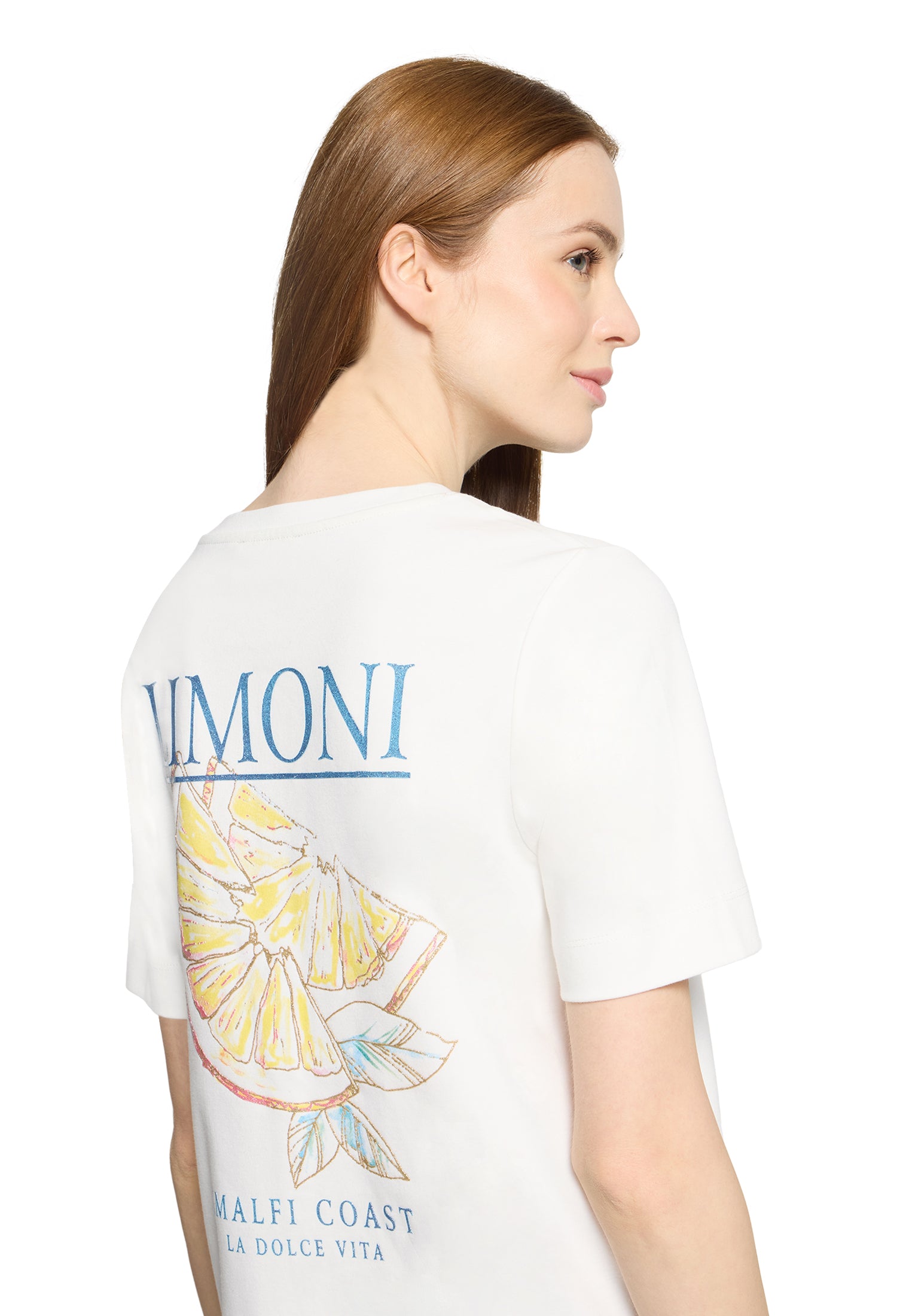 Cartoon Damen T-Shirts Patch Cream/Gol