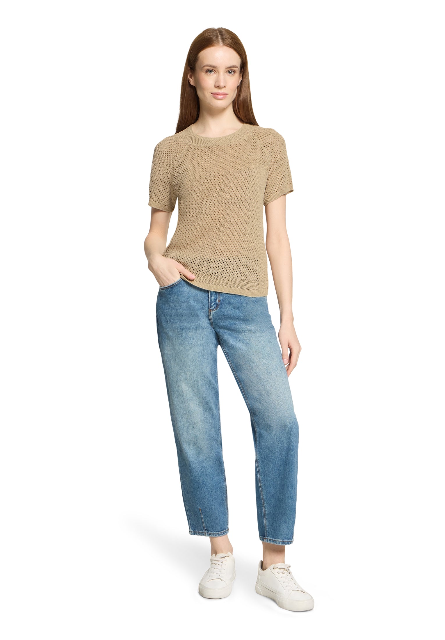 Cartoon Damen Pullover Beige/Gold