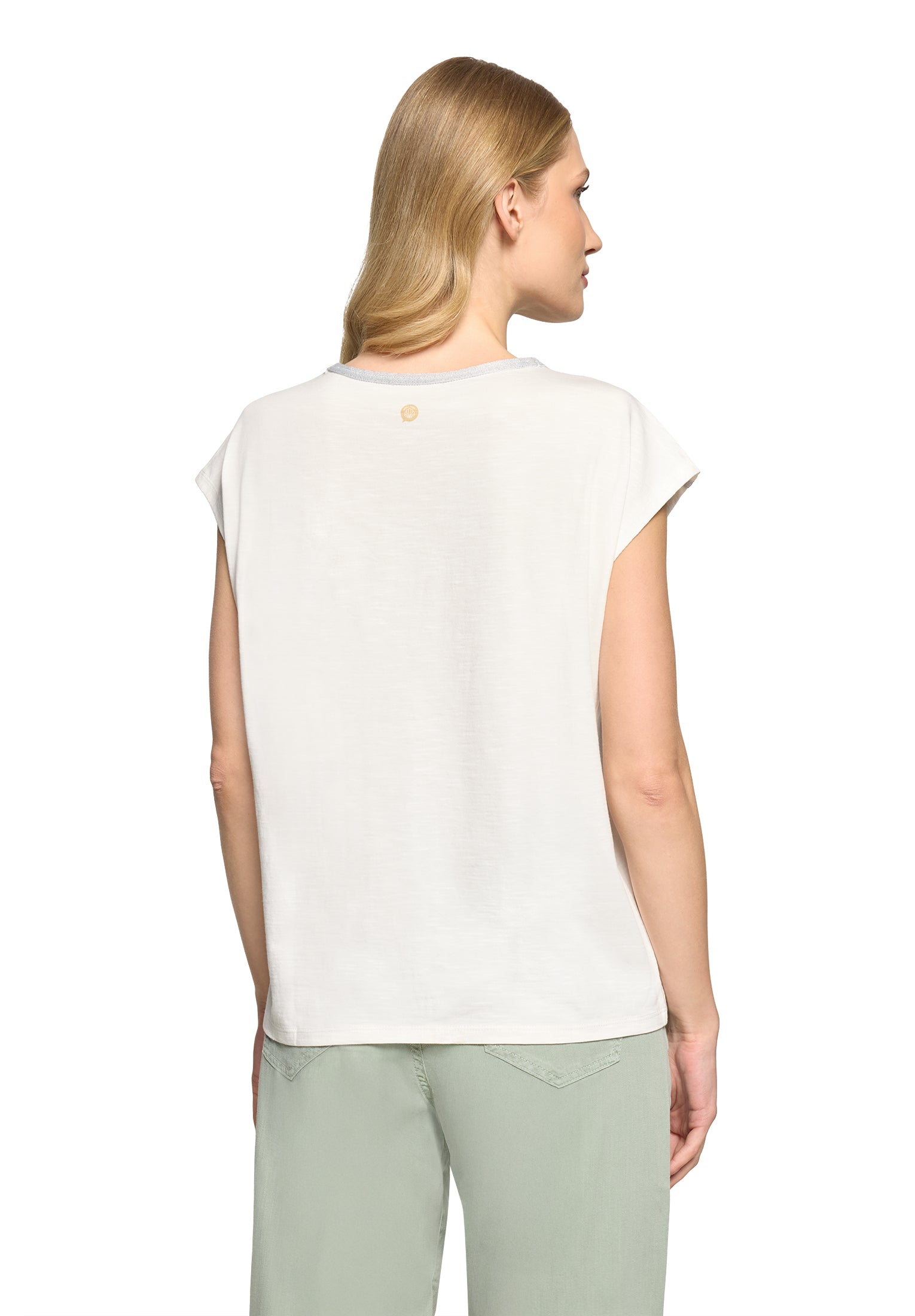 Cartoon Damen T-Shirts Patch Cream/Gol