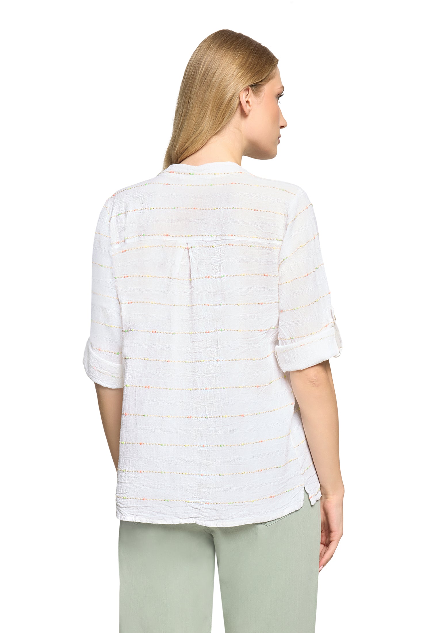 Cartoon Damen Blusen White/Orange