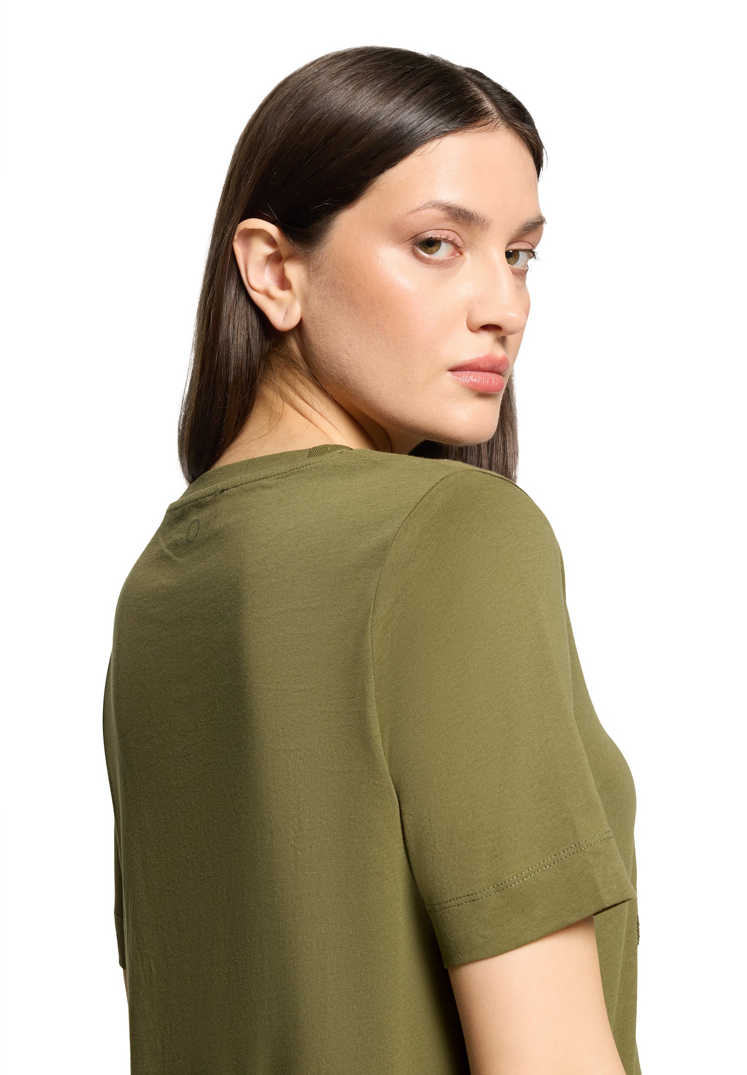 Cartoon Damen T-Shirts Patch Khaki/Kha