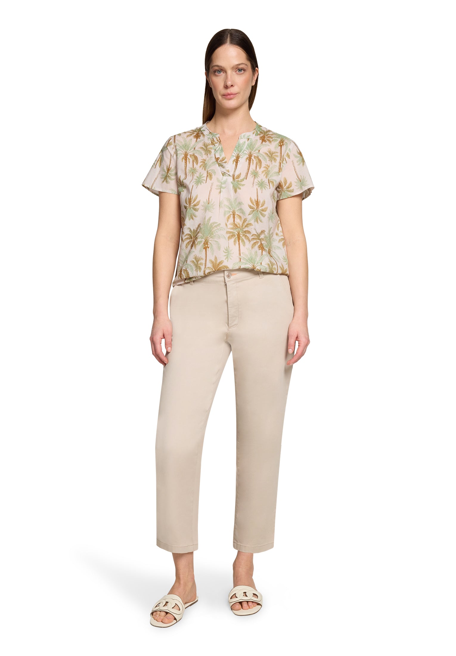Cartoon Damen Blusen Nature/Green