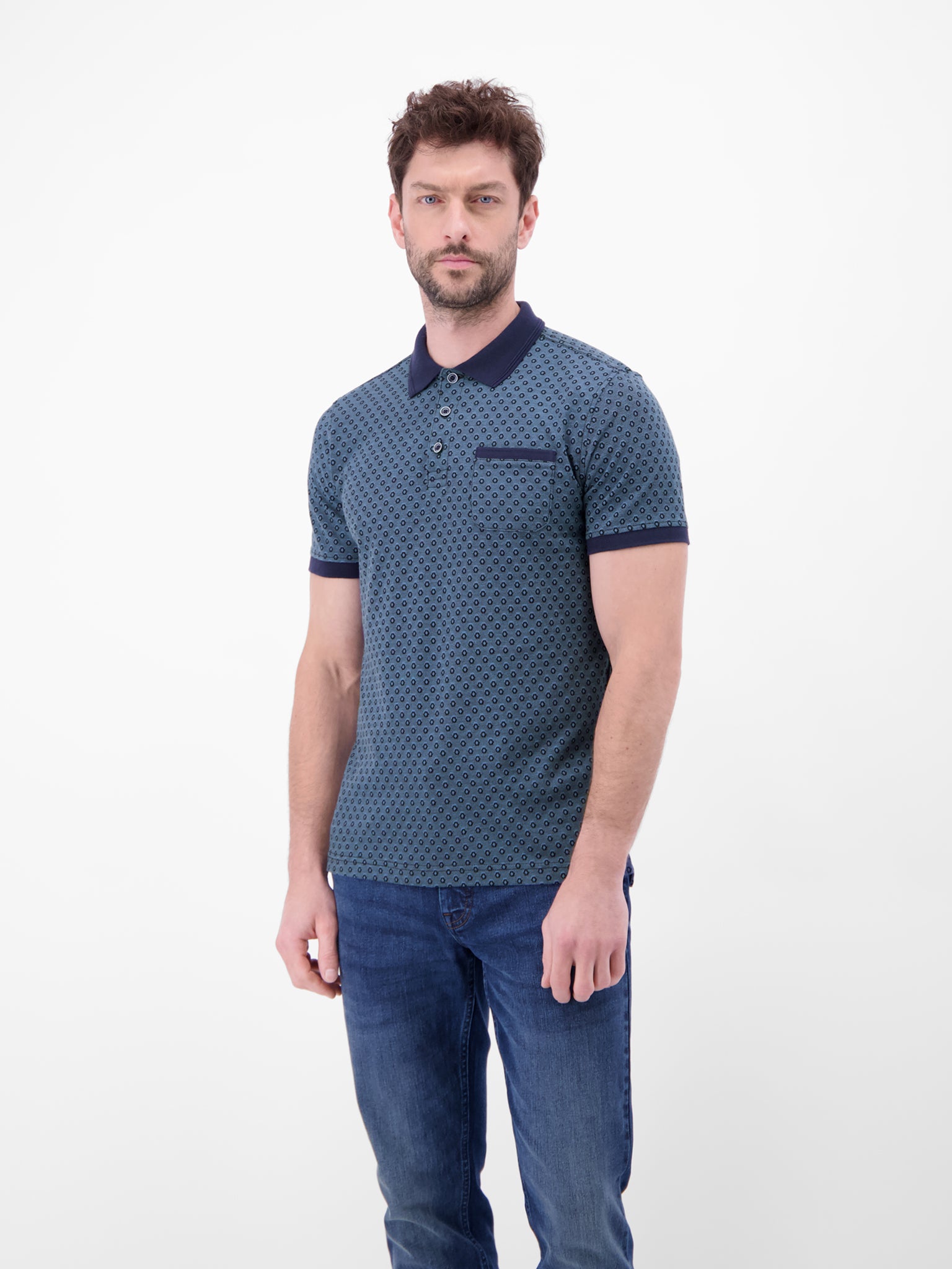 Lerros Herren Polo-Shirts Classic Navy