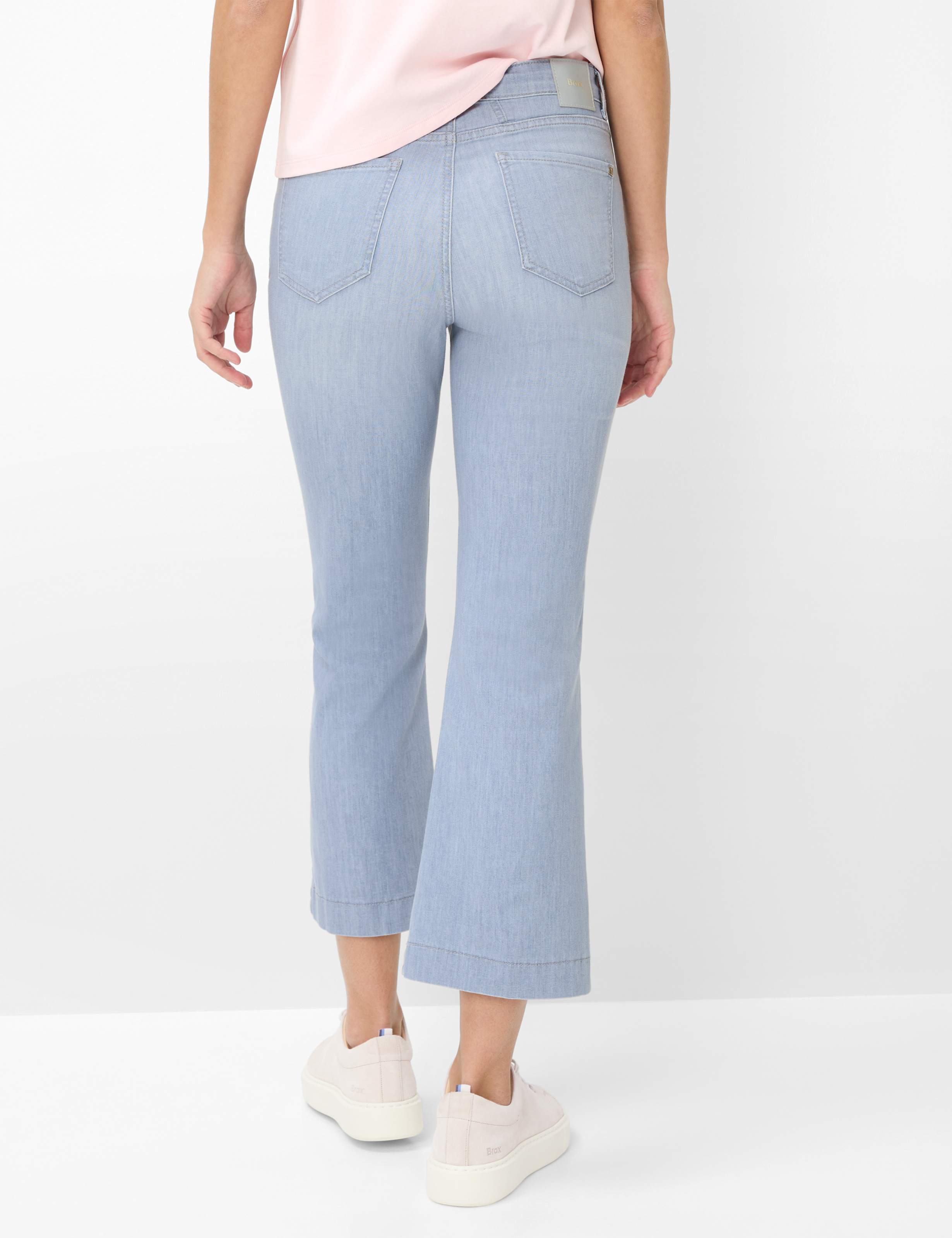 Brax Damen Jeans Used Light Grey
