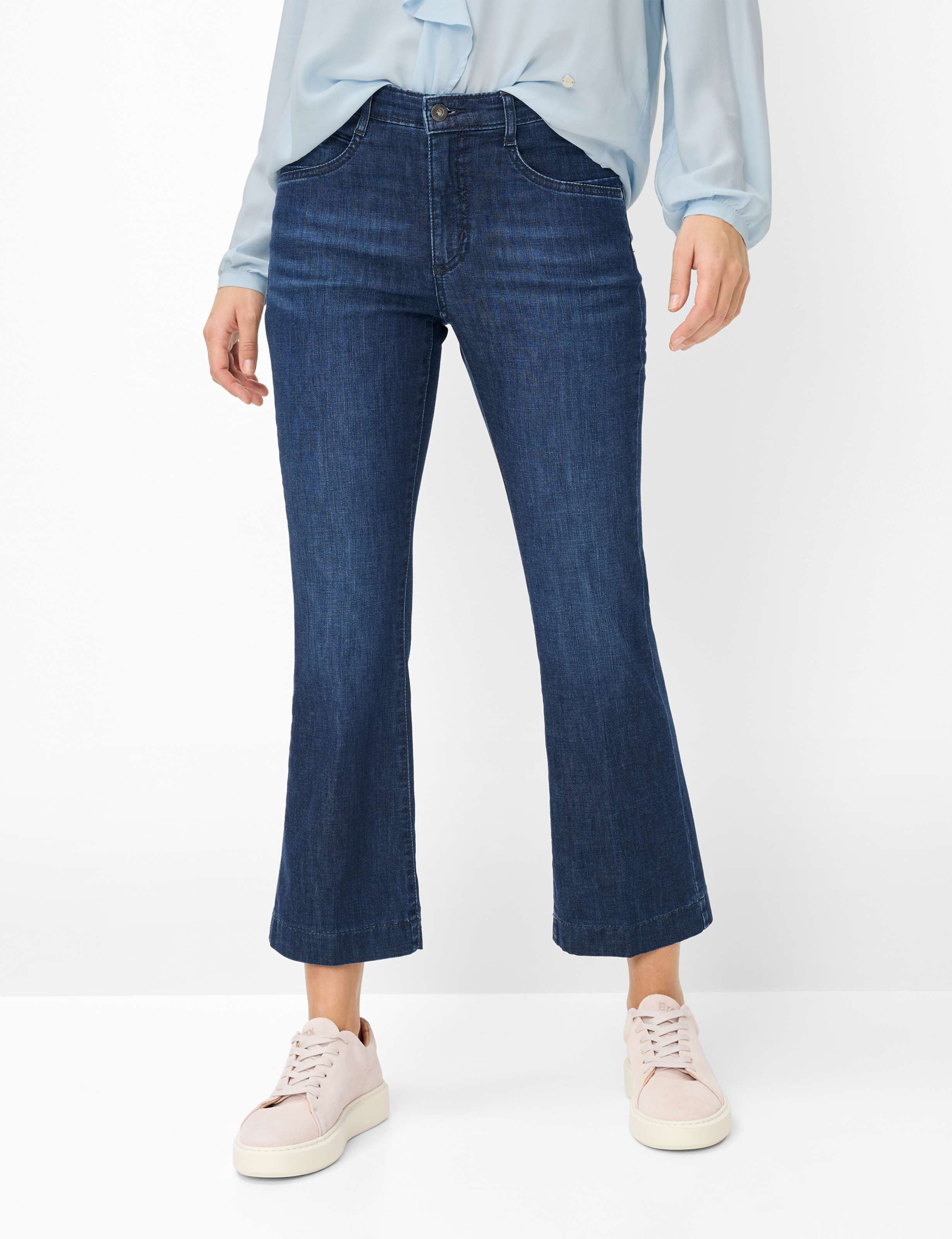 Brax Damen Jeans Used Dark Blue