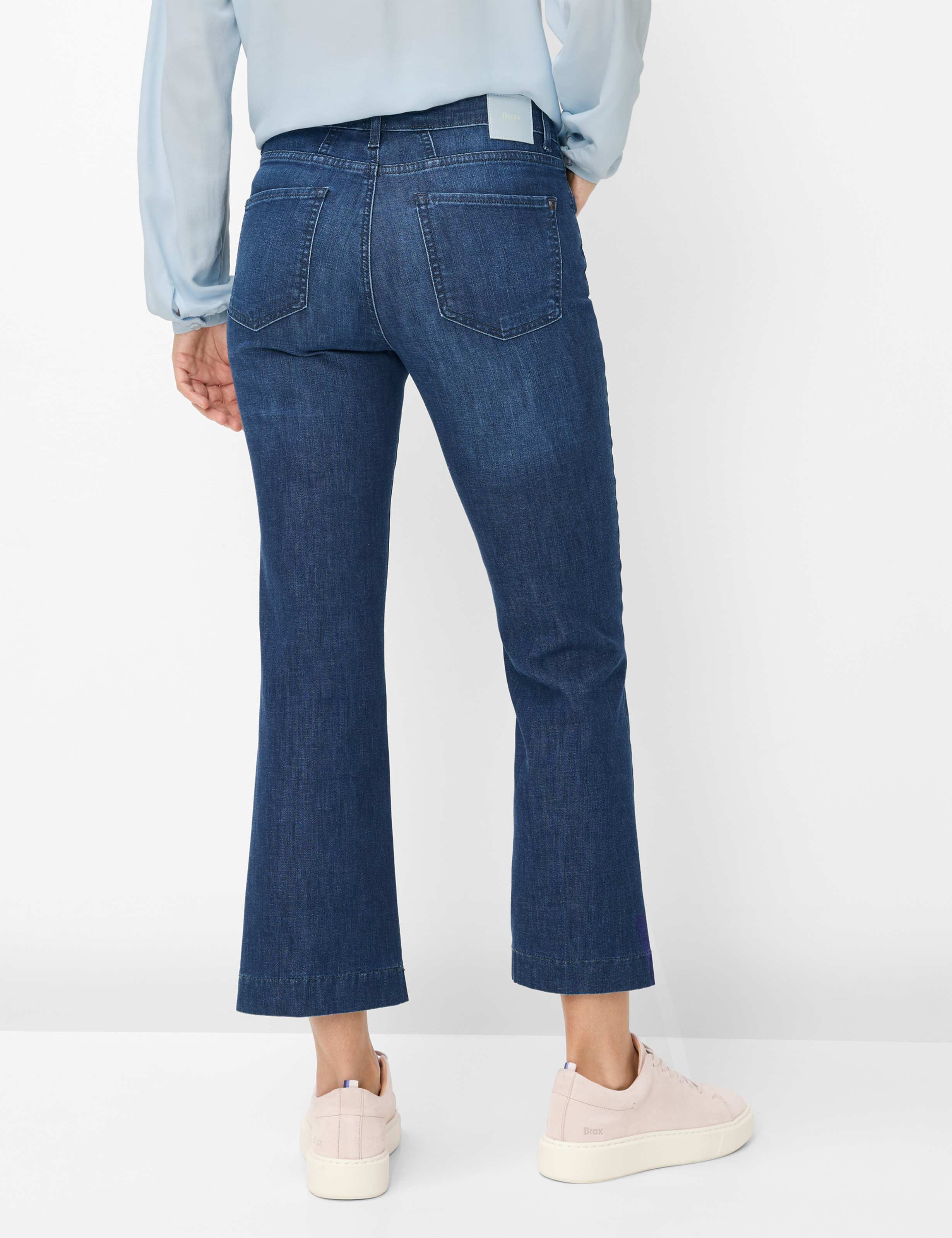Brax Damen Jeans Used Dark Blue