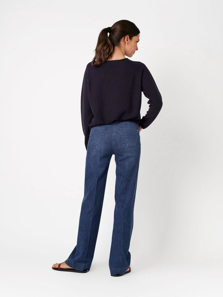 Toni Dress Damen Jeans Mid Blue Used