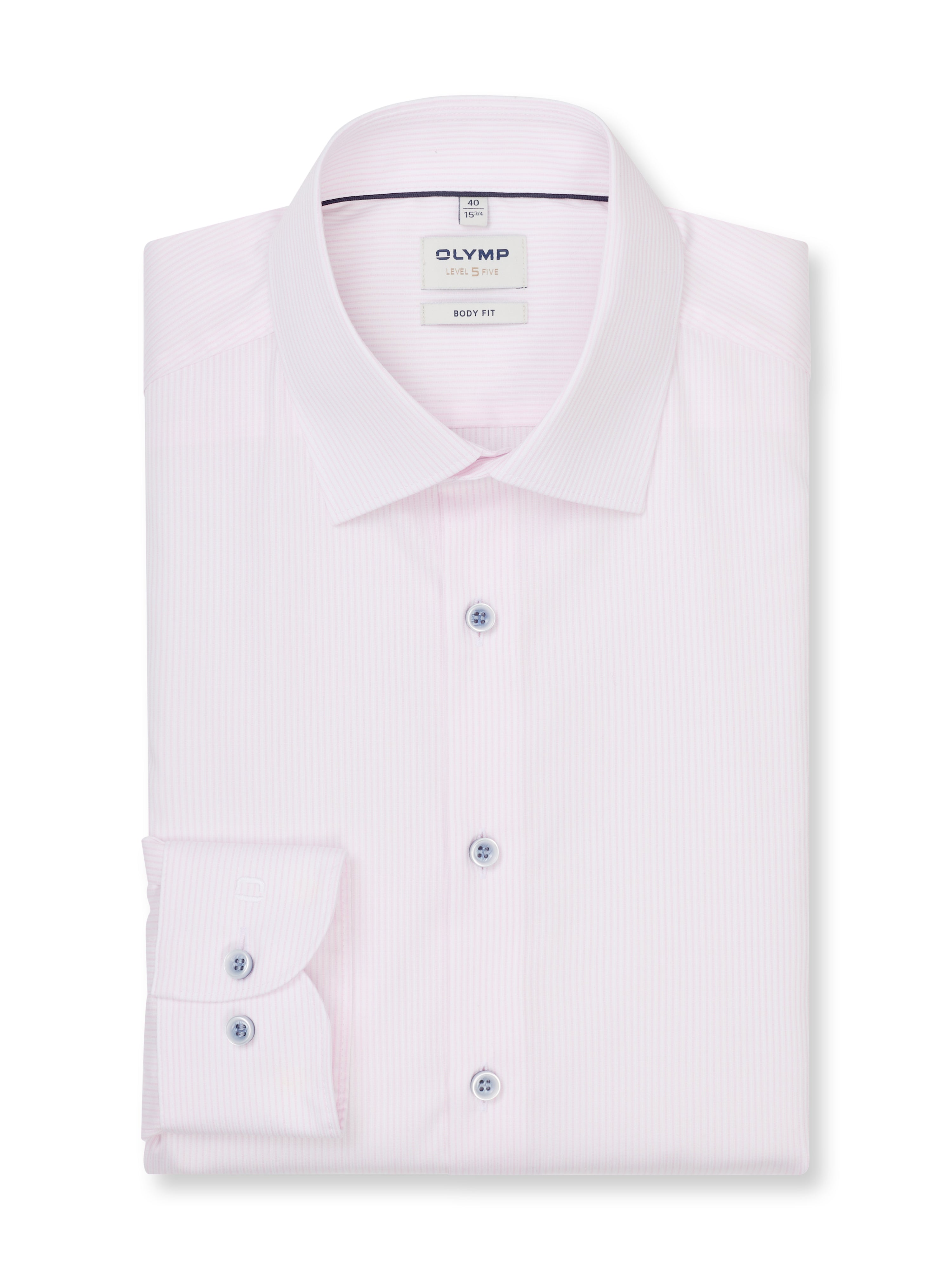 Olymp Herren Hemden lang  Pink