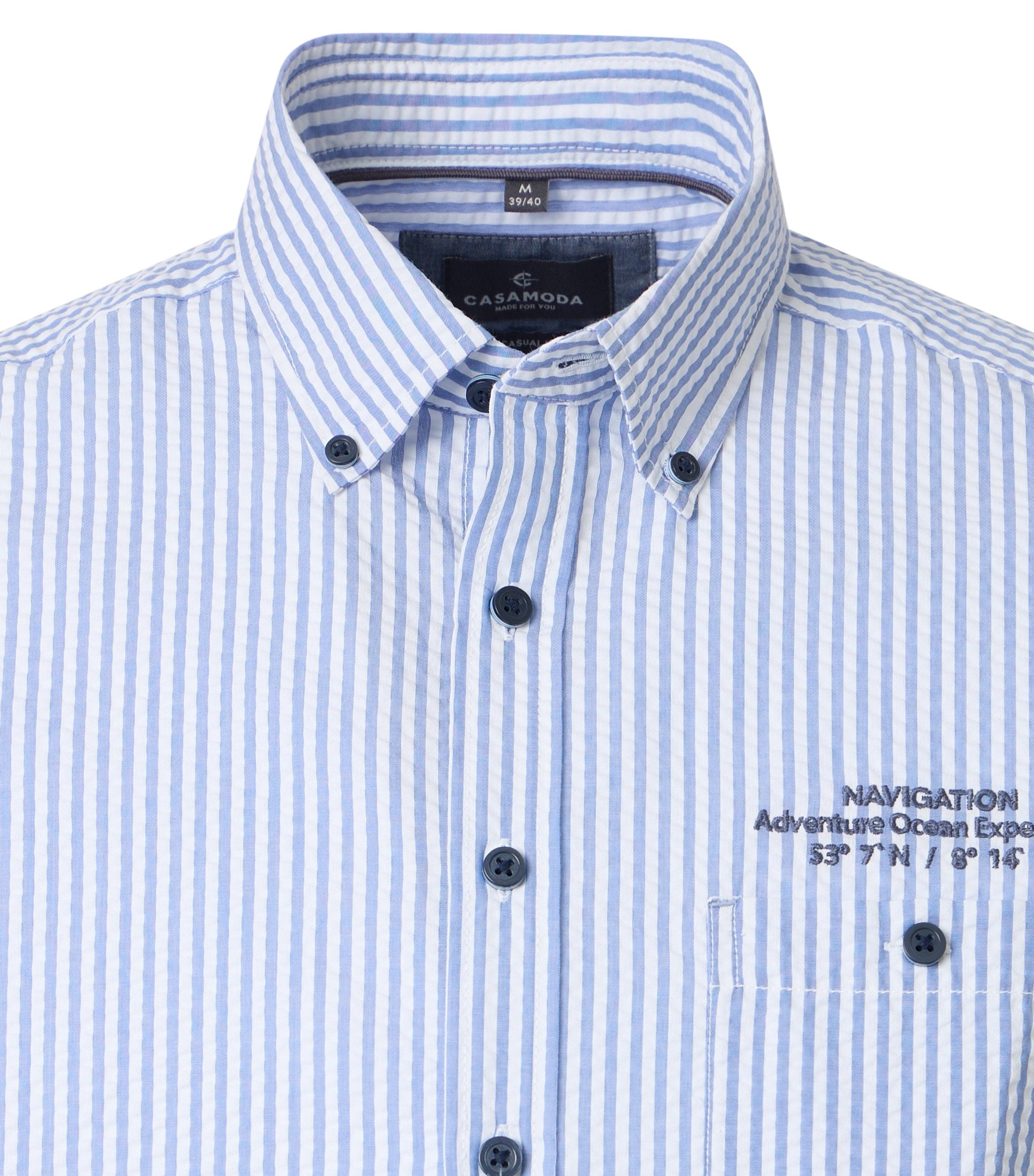 Casa Moda Herren Hemden kurz Blau